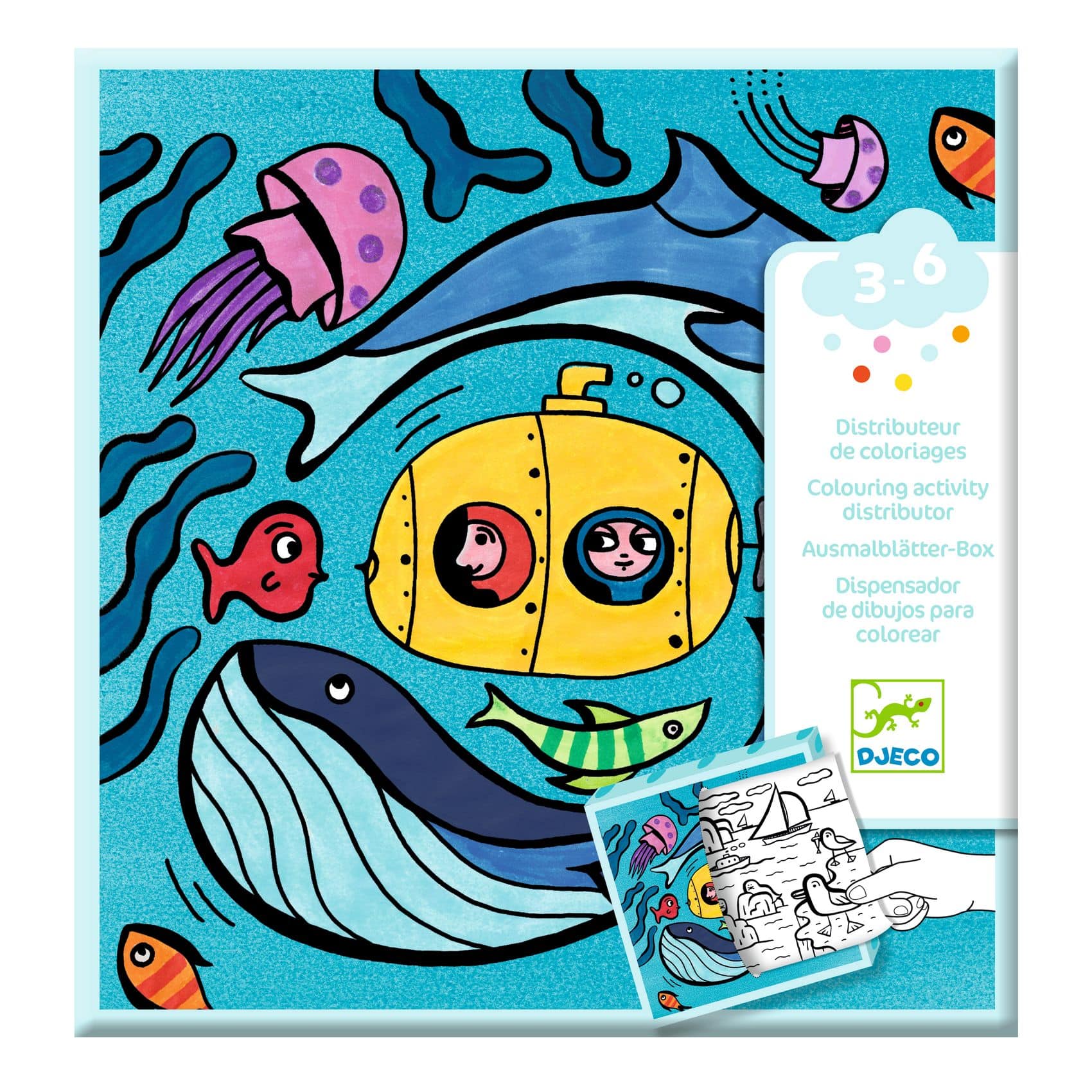 Distributeur de coloriages Océan - Djeco