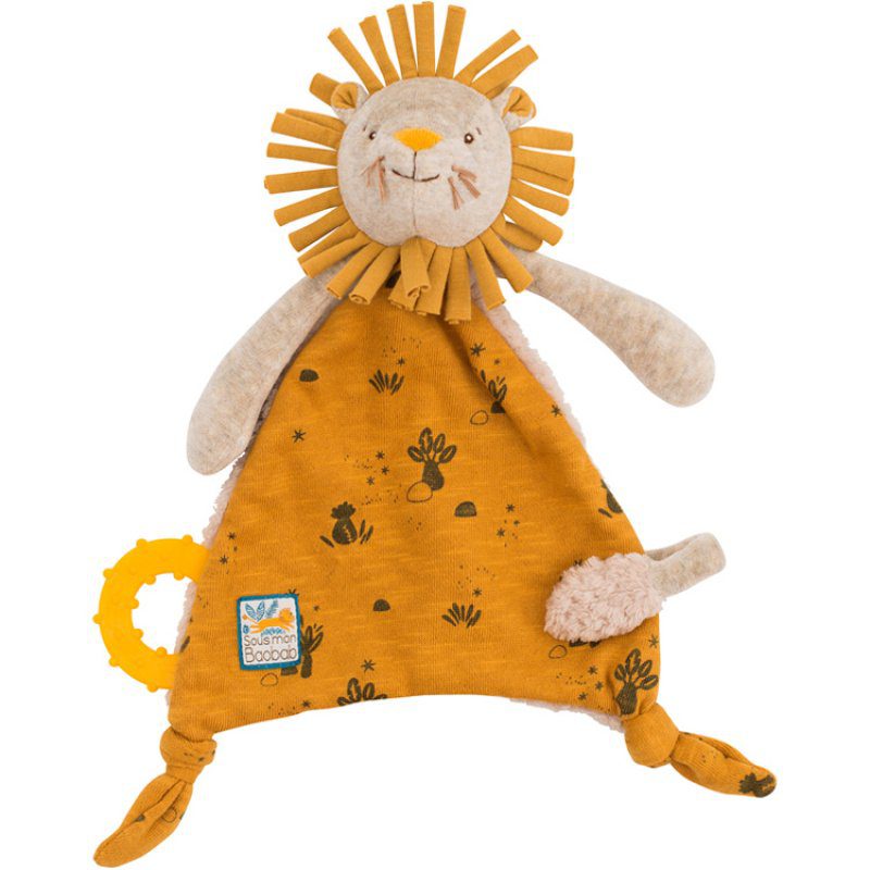 Doudou attache tétine Lion Sous mon baobab - Moulin Roty