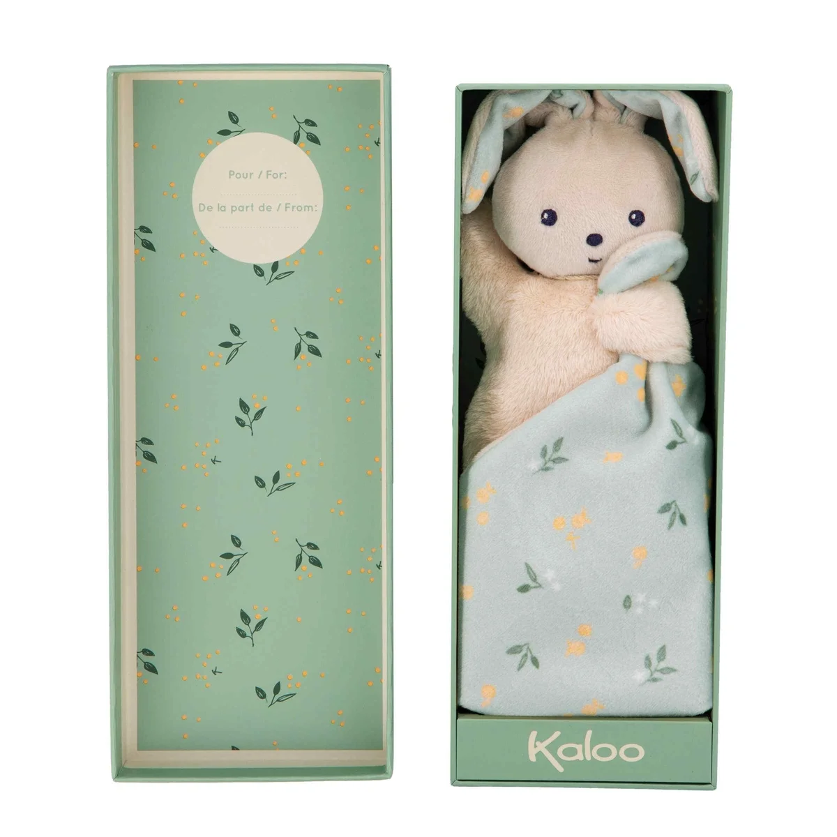 Doudou lapin Carré douceur Bouquet d'agrumes - Kaloo