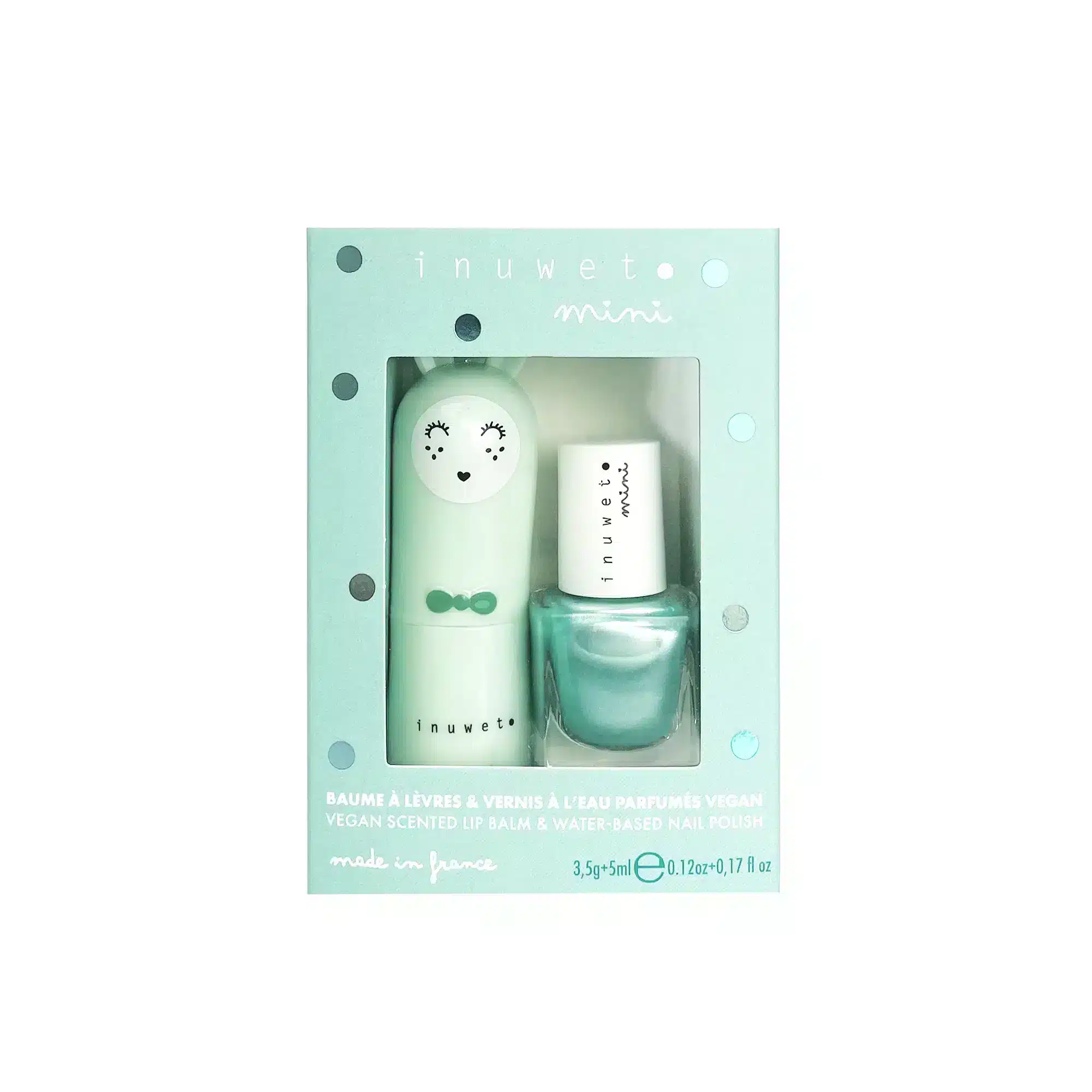 Duo Baume à lèvres et Vernis à l'eau Turquoise - Inuwet