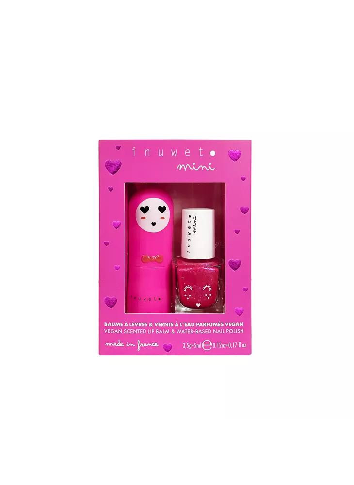 Duo baume à lèvres et vernis Fushia - Inuwet