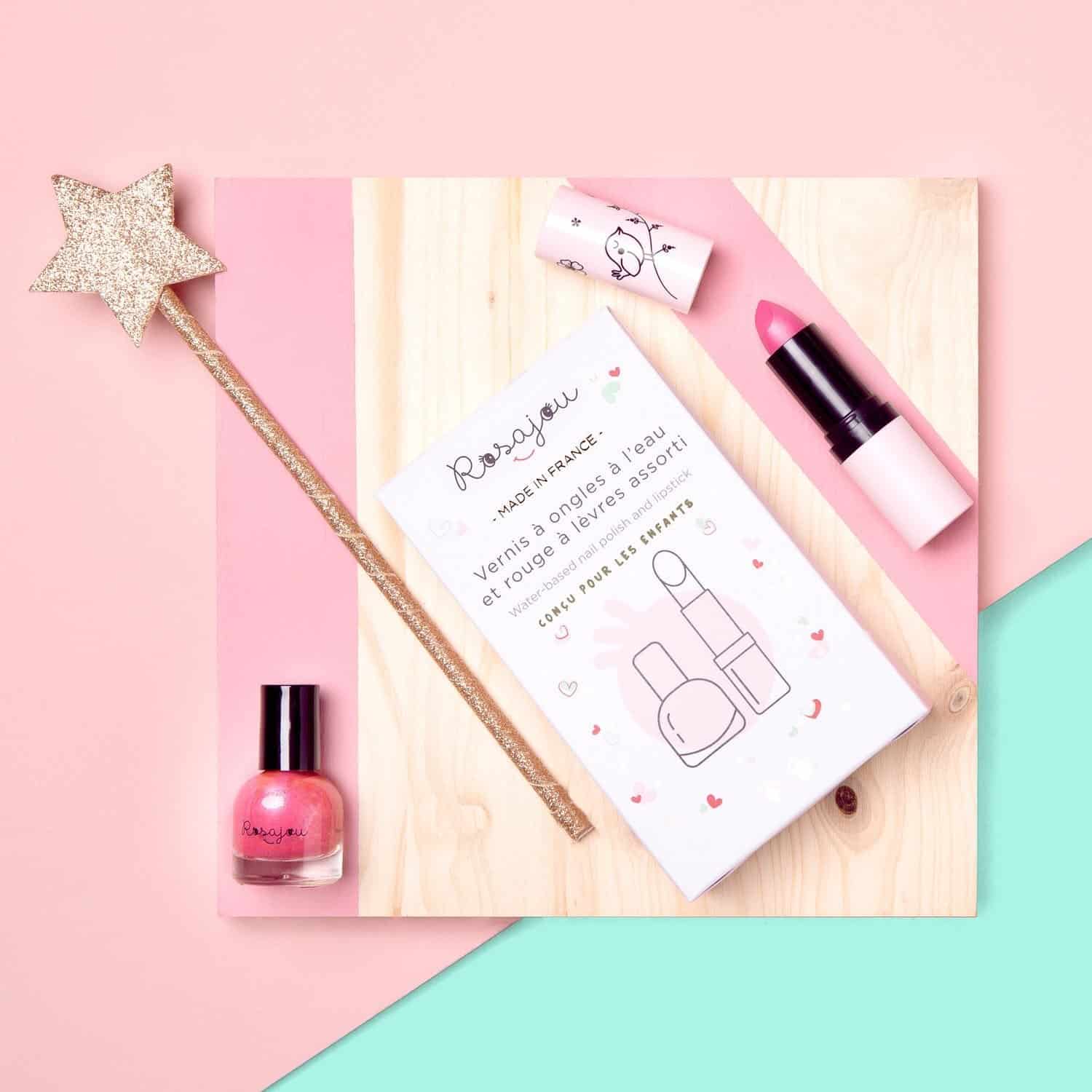 Duo Rouge à lèvres et vernis à ongles assorti rose Rubis