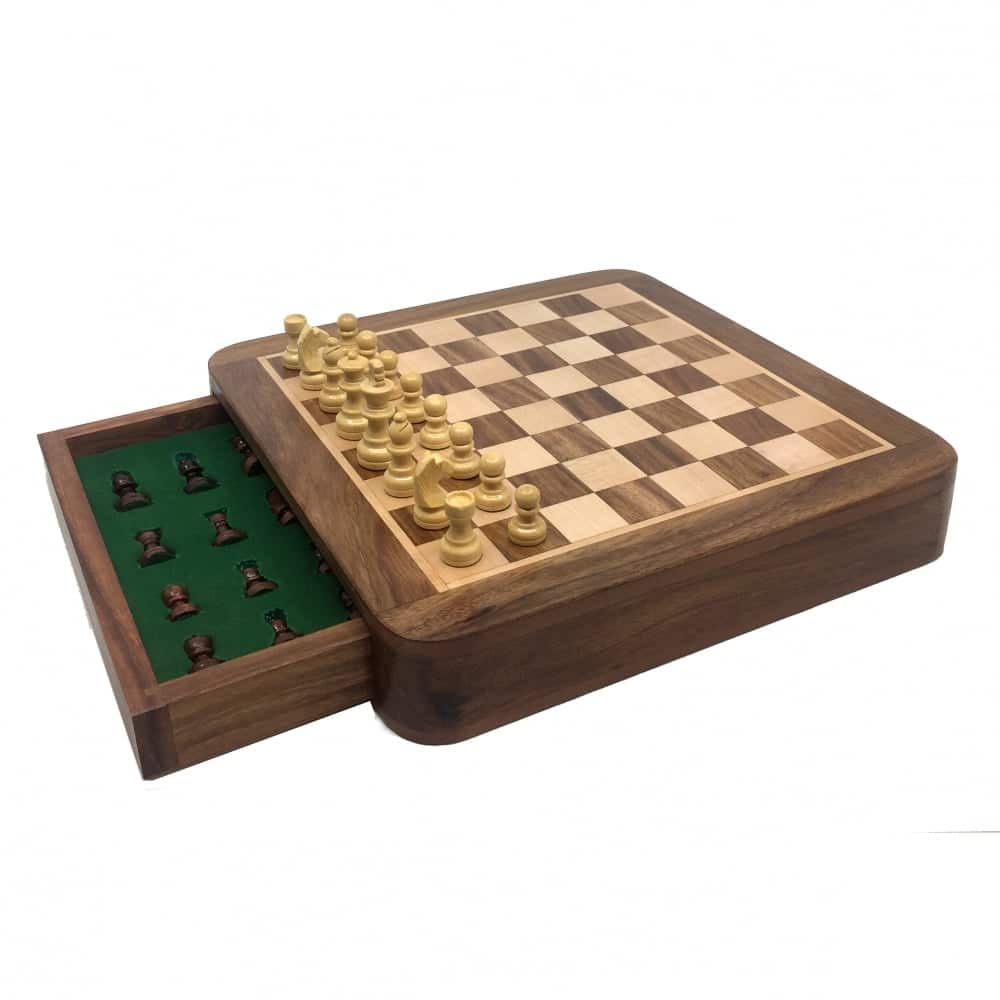 Echiquier tiroir 30 cm roi 57 cm - Wilson Jeux