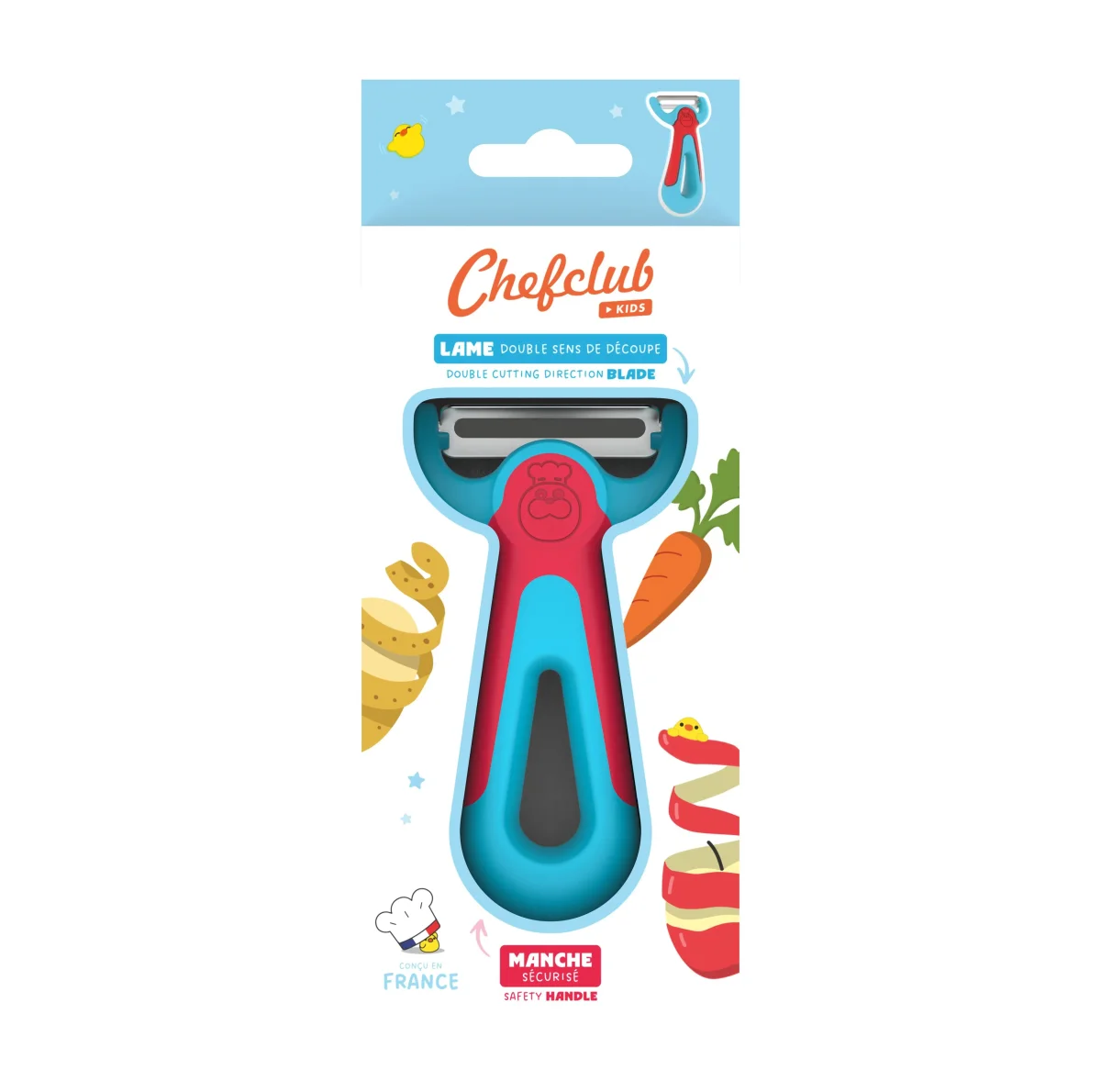 Eplucheur Bleu et Rouge - Chefclub Kids