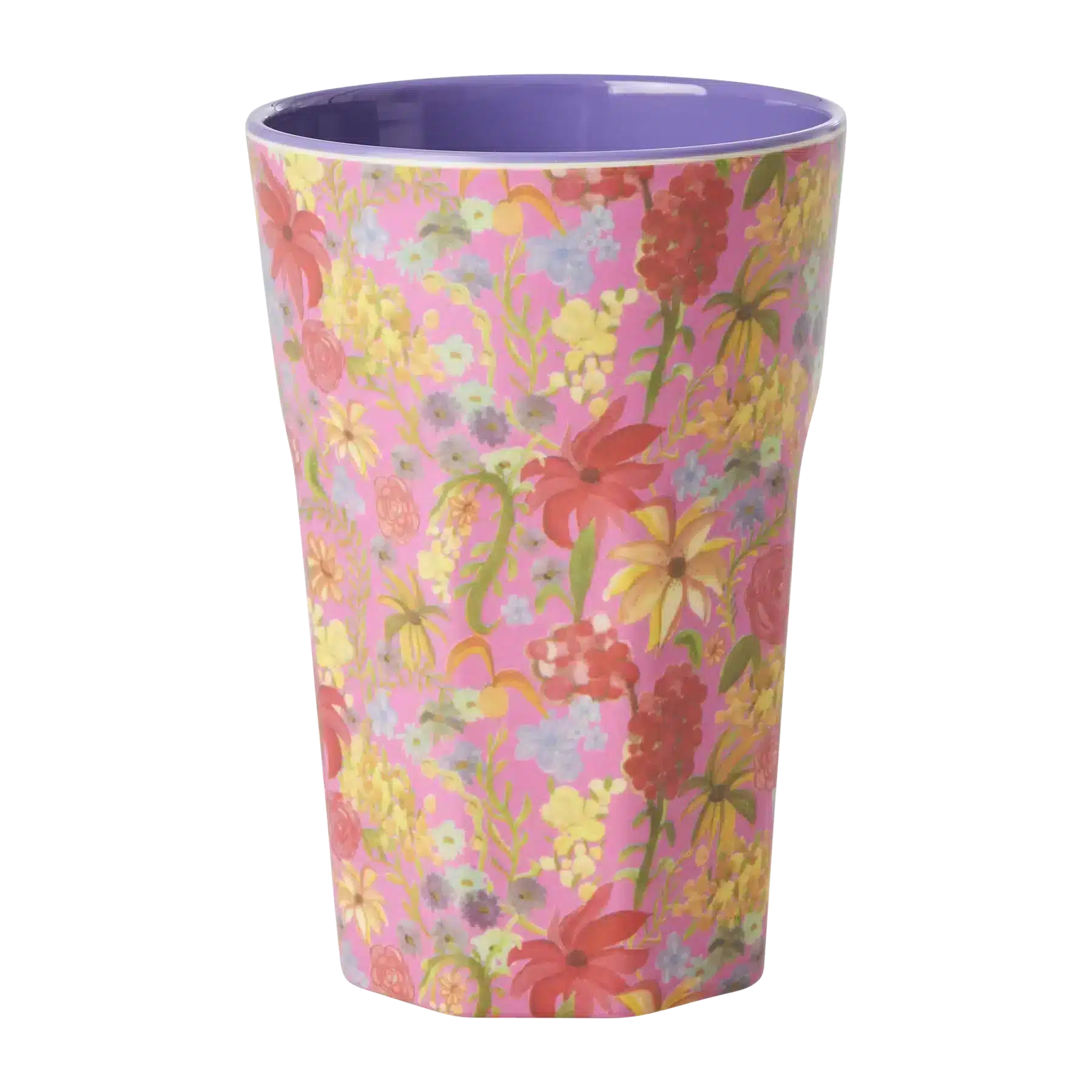 Gobelet haut mélanine Rouge Fleurs suédoises - Rice