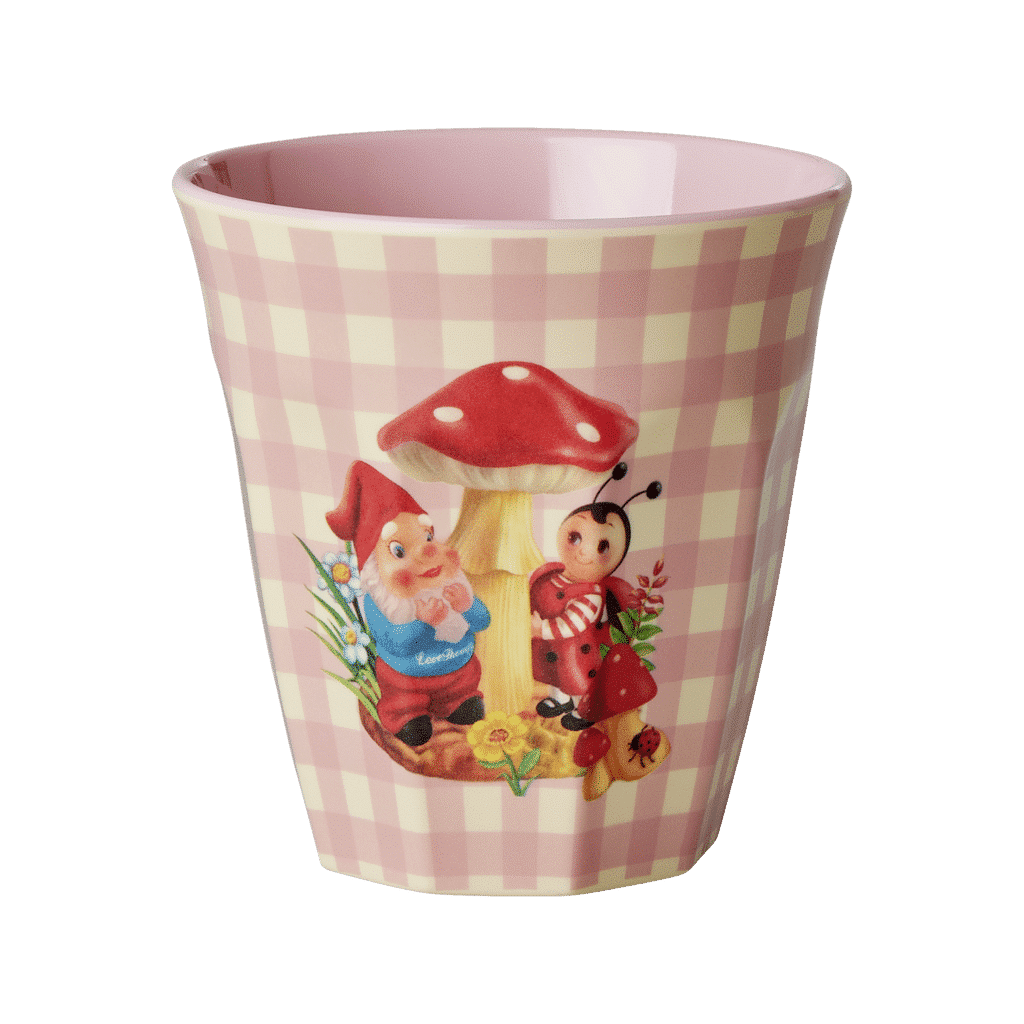 Gobelet médium mélanine Rose Love therapy Imprimé Gnome - Rice