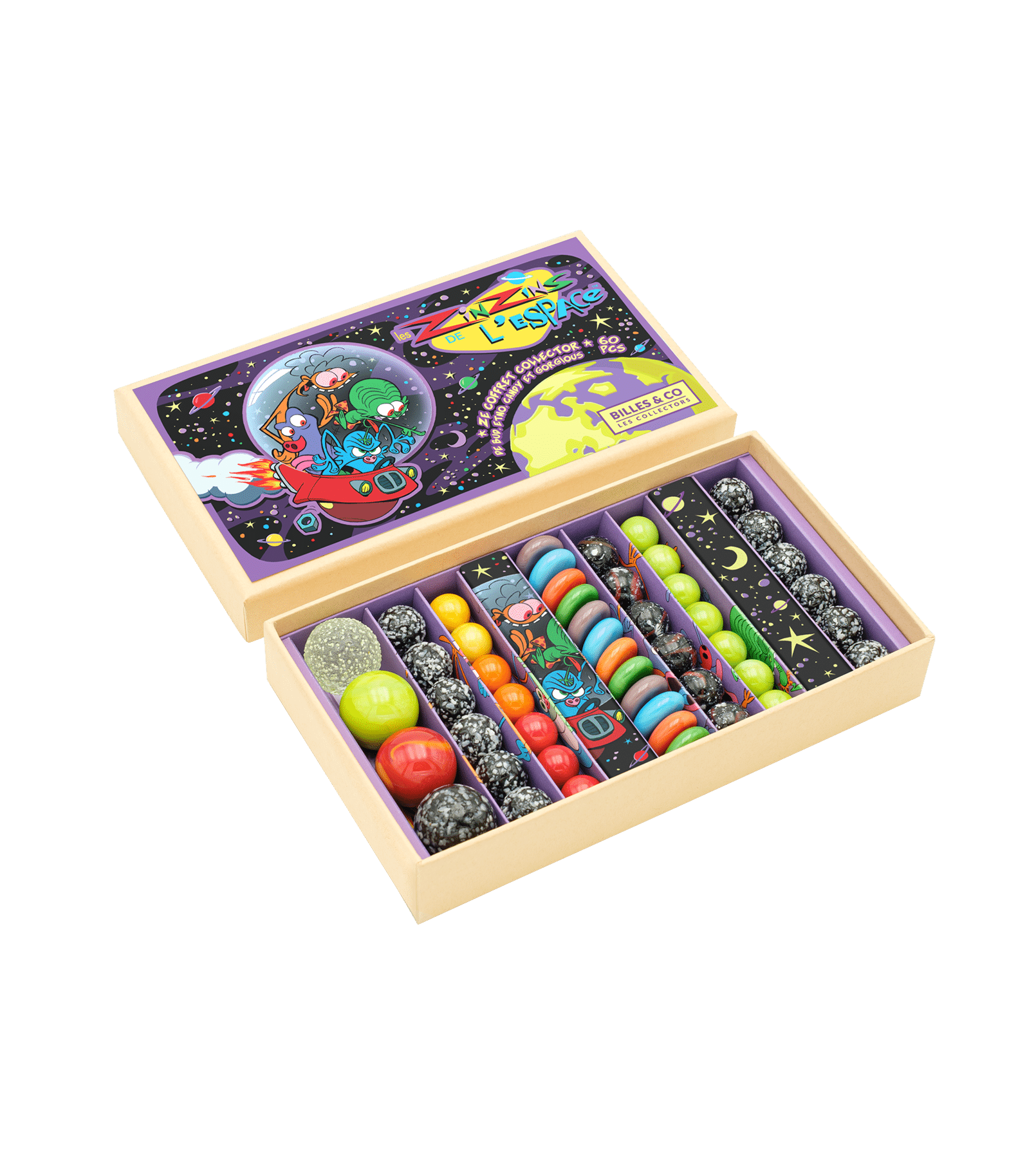 Grand coffret de billes Les Zinzins de l'Espace - Billes and Co