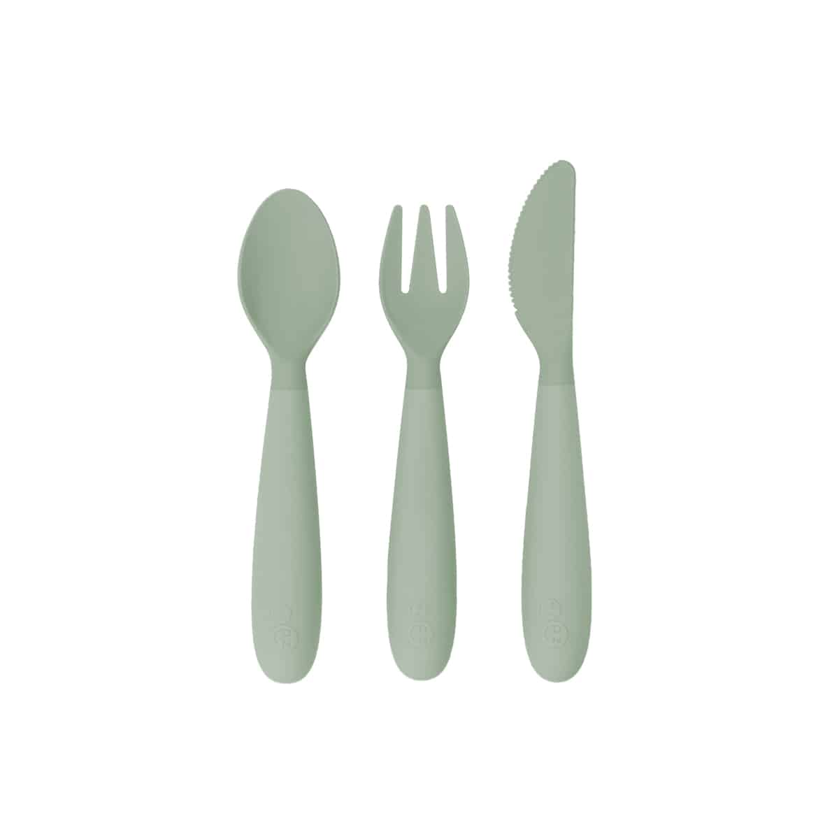 Happy ustensils Couverts pour enfant (cuillère, fourchette et couteau) Couleur vert nordic - Ezpz