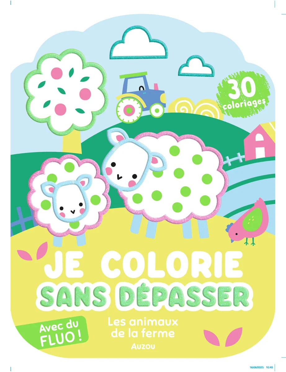 Je colorie sans dépasser Les animaux de la ferme - Auzou
