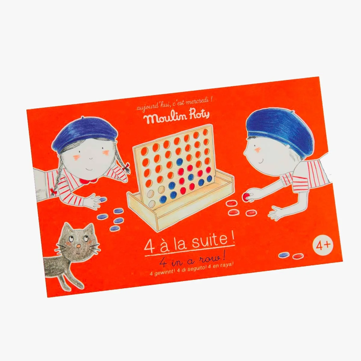 Jeu de 4 à la suite Aujourd'hui c'est mercredi - Moulin Roty