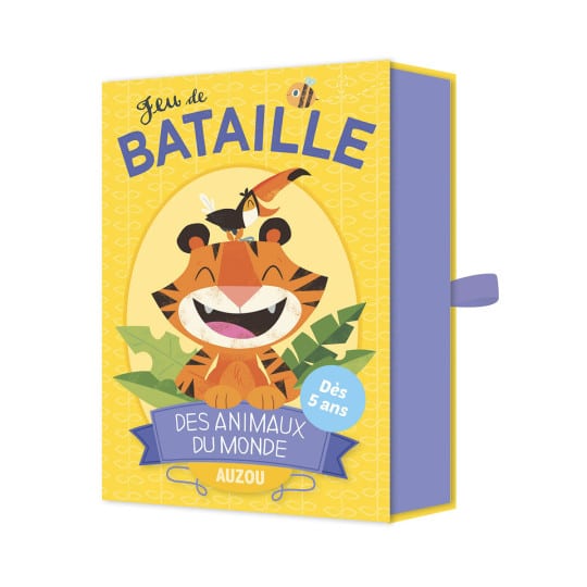 Jeu de cartes Bataille des animaux du monde - Auzou