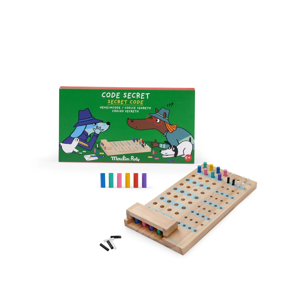 Jeu de société Code secret en bois Les Loufoques - Moulin Roty
