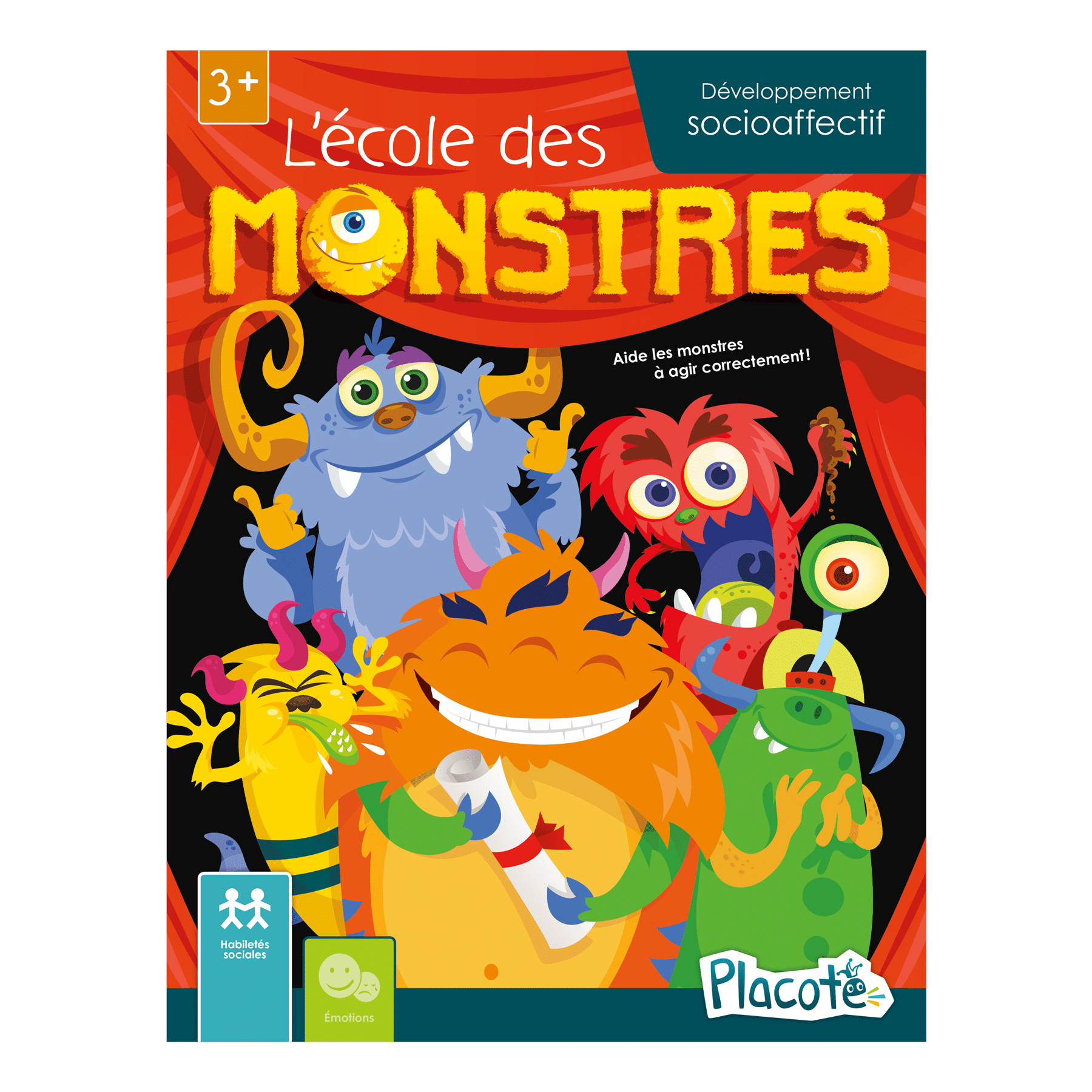 Jeu éducatif Placote L'école des monstres - Blackrock Games