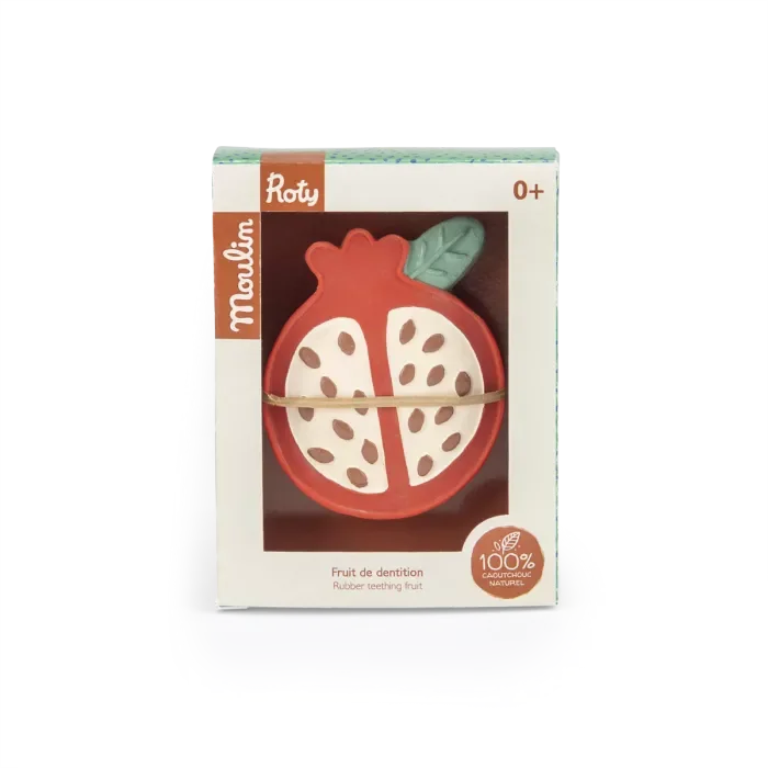 Jouet de dentition en caoutchouc naturel fruit La forêt Mawa - Moulin Roty