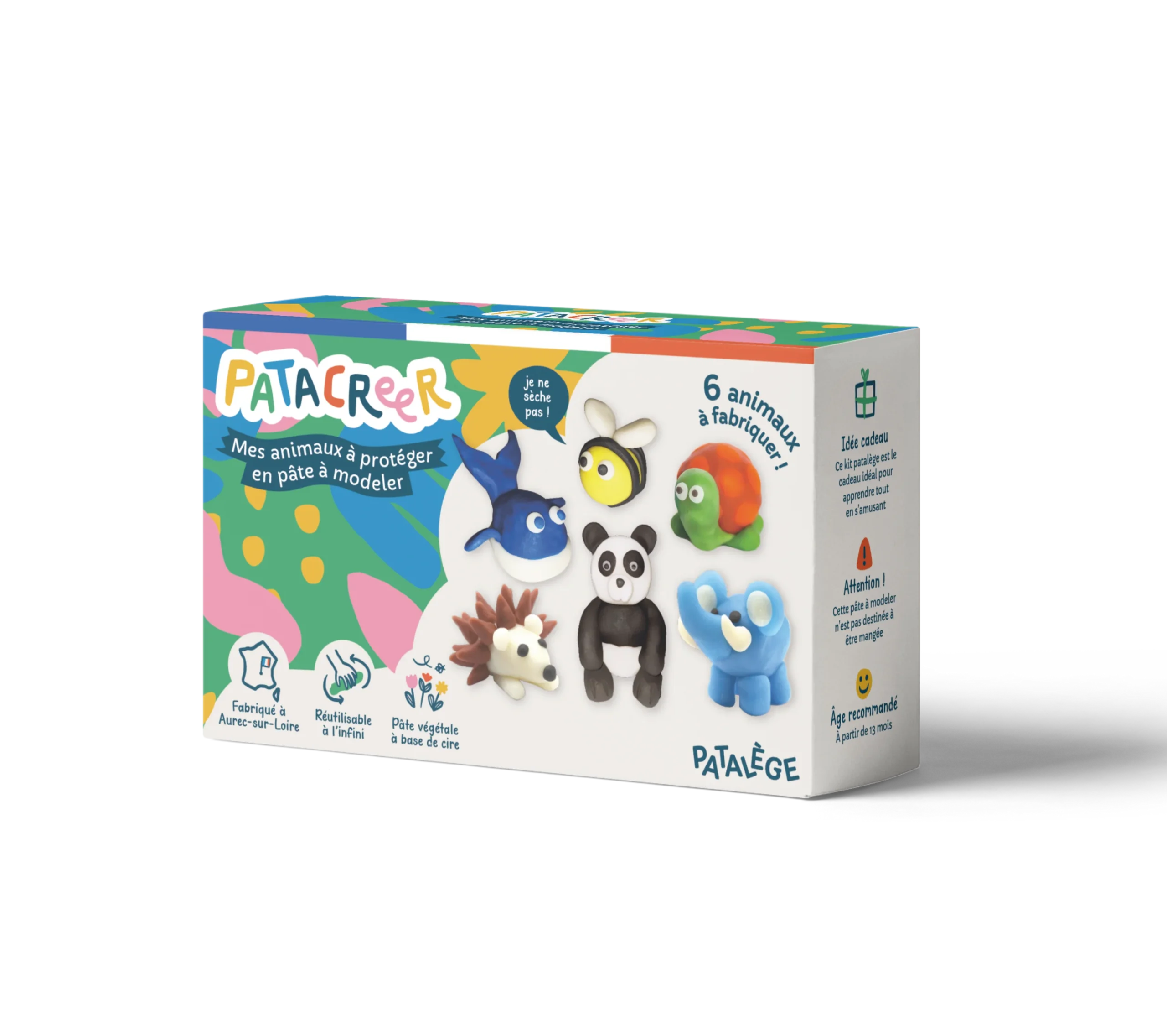 Kit à fabriquer Mes 6 animaux à protéger en Pâte à Modeler - Patacreer