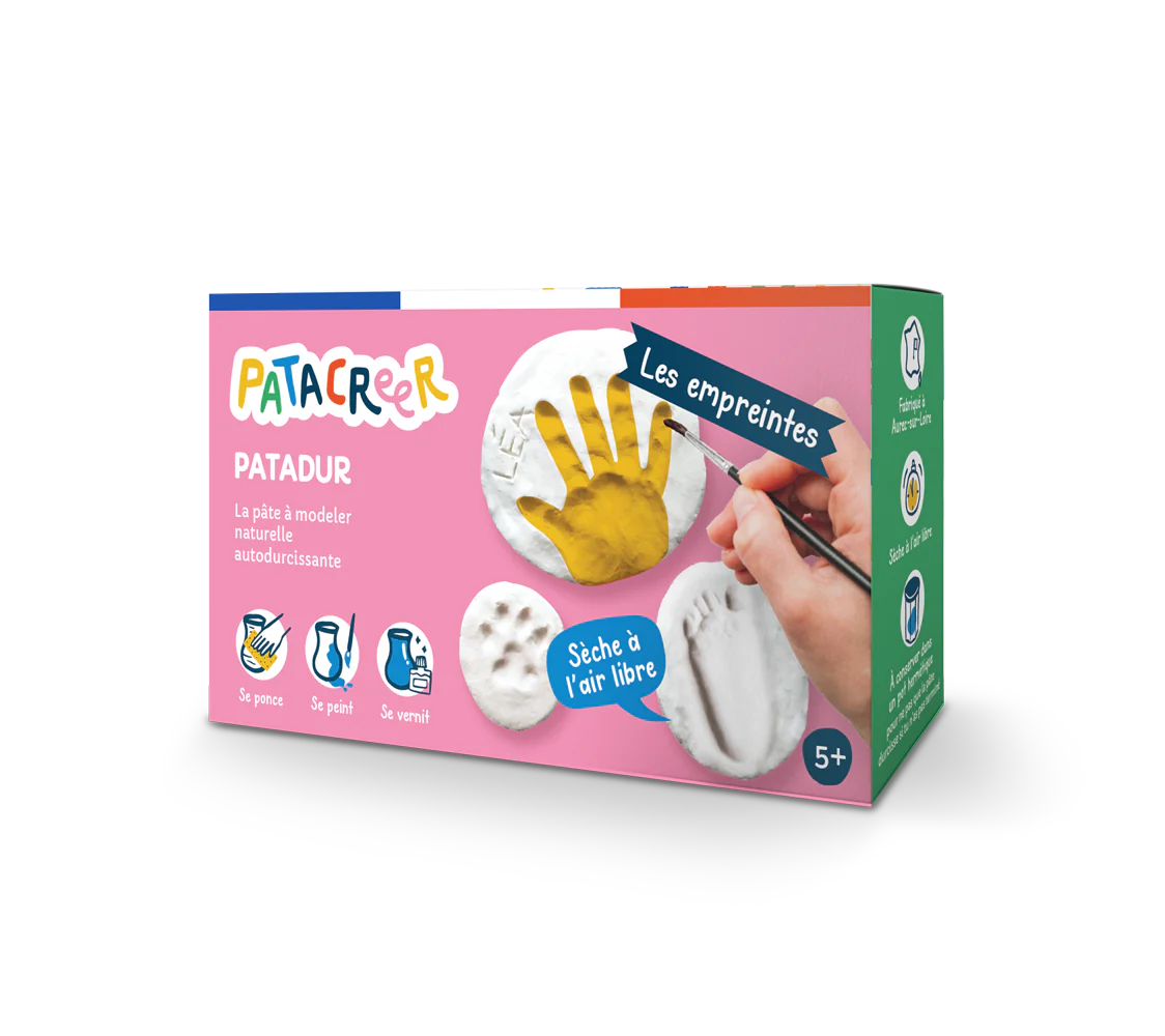 Kit à fabriquer Mes empreintes en Pâte à Modeler autodurcissante - Patacreer
