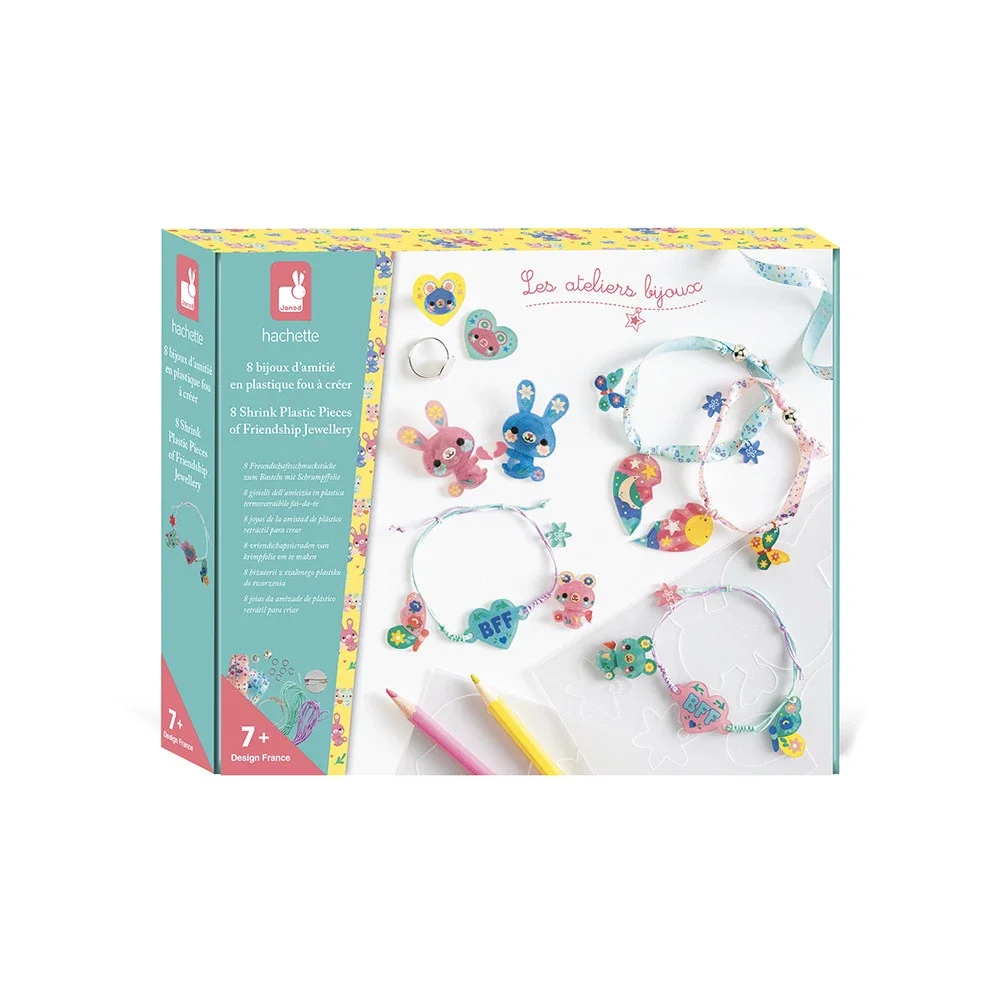 Kit Créatif 8 Bijoux d'Amitié en Plastique Fou à Créer - Janod