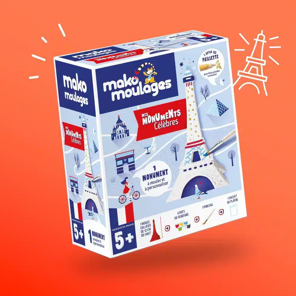 Kit créatif Mes monuments célèbres Tour Eiffel - Mako Moulages
