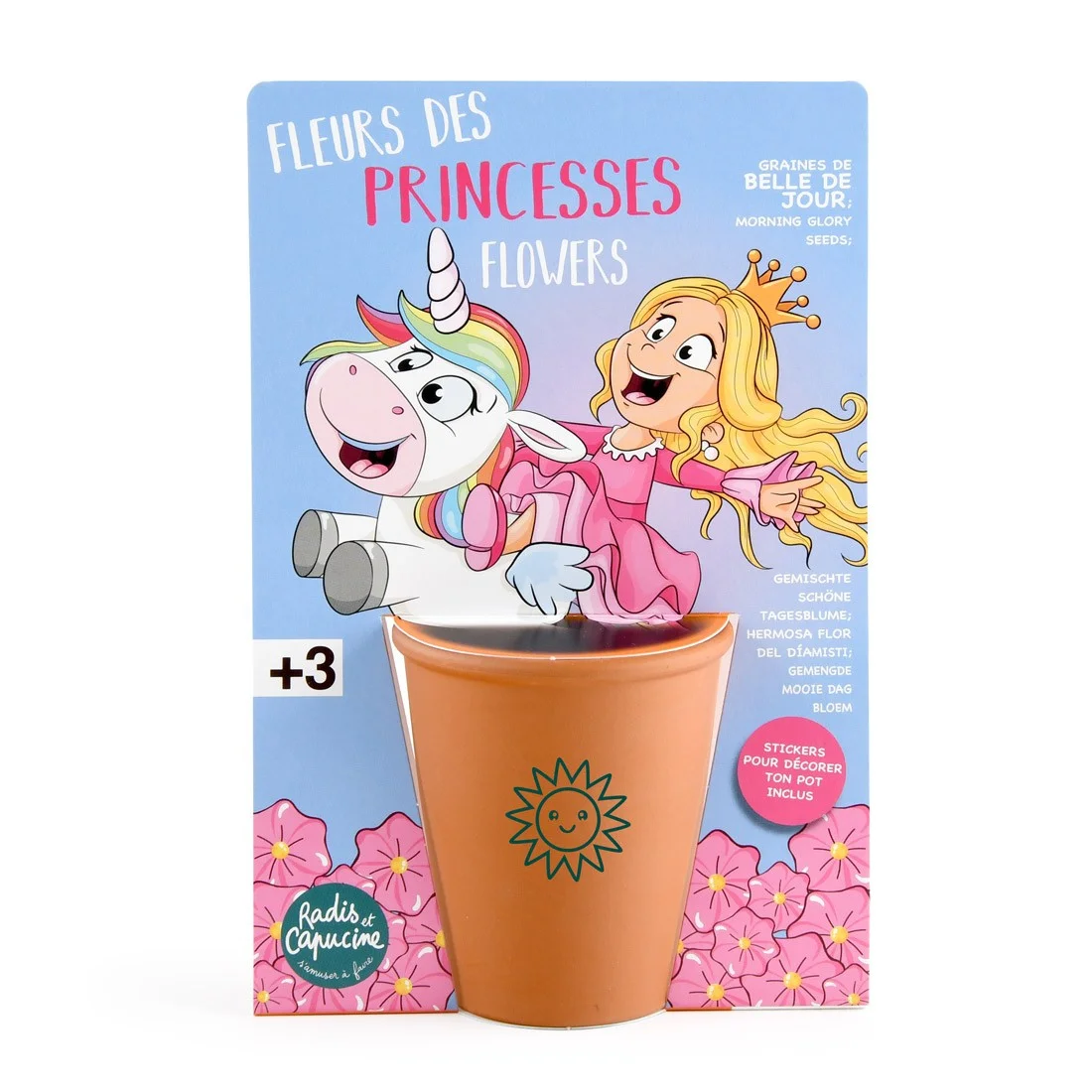 Kit de jardinage pour enfant Belle de jour Princesse - Radis et Capucine
