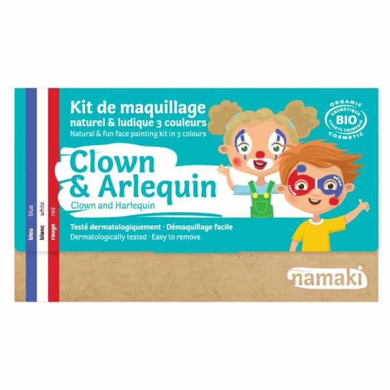Kit de maquillage 3 couleurs Clown et Arlequin - Namaki