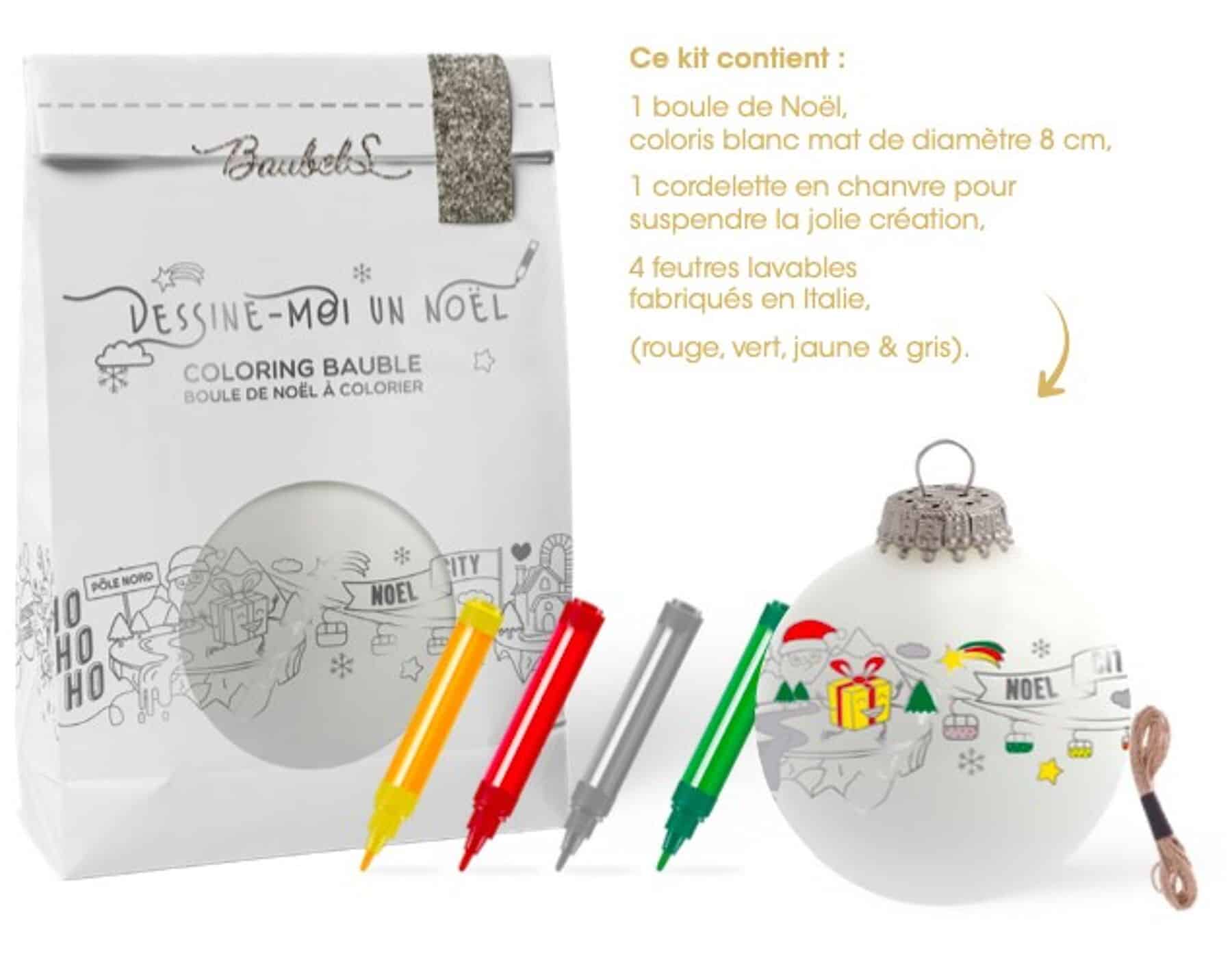 Kit DIY Boule de Noël à colorier - Baubels