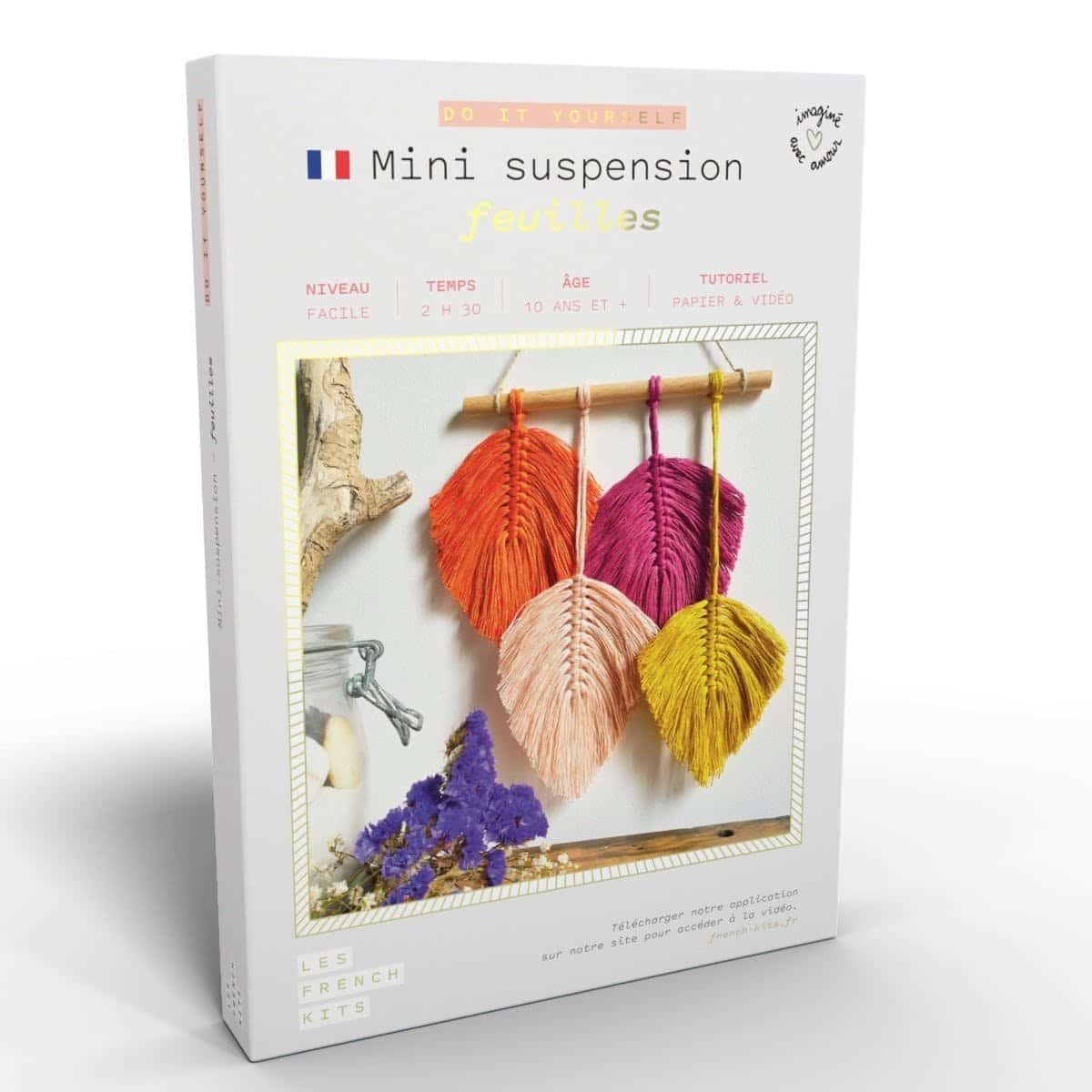 Kit Macramé Mini suspension feuilles - French'Kits