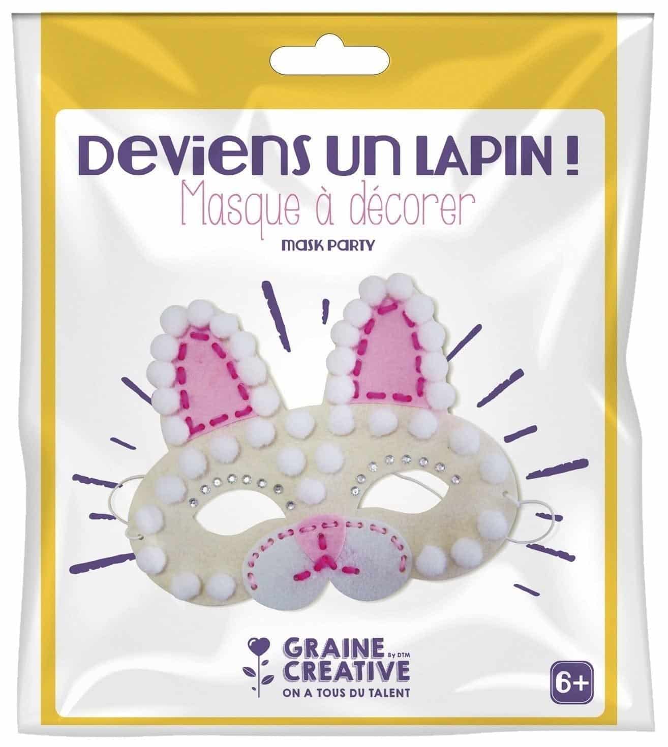 Kit Masque Feutrine Lapin - Graine Créative