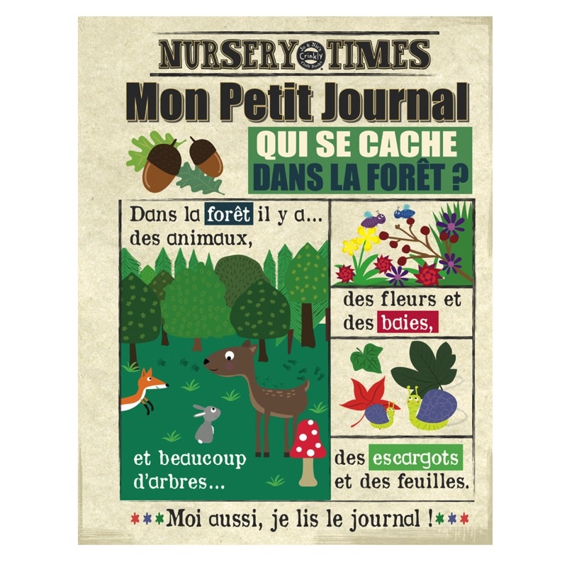 Livre bébé en tissu Dans la forêt - Poppik