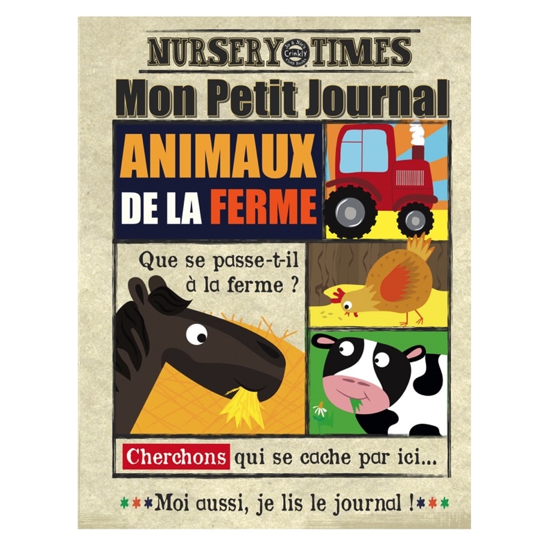 Livre bébé en tissu Les animaux de la ferme - Poppik