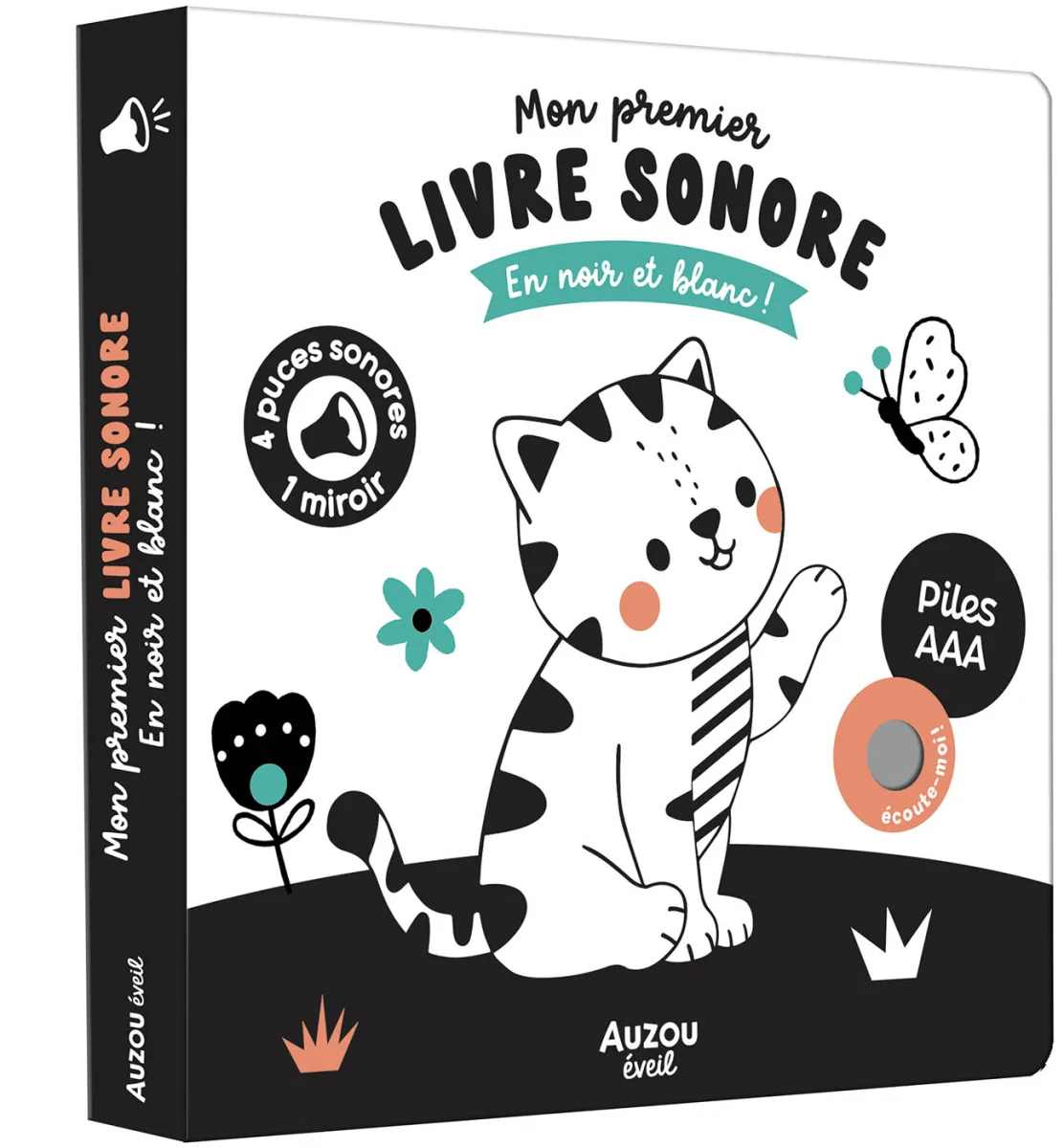 Livre sonores Mon premier livre sonore en noir et blanc - Auzou