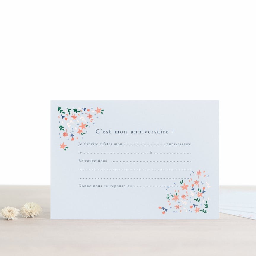 Lot de 8 cartons invitation Achille - Atelier Bobbie