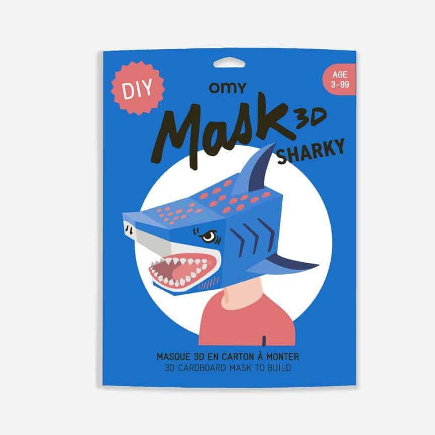 Masque Requin 3D en carton à monter - Omy