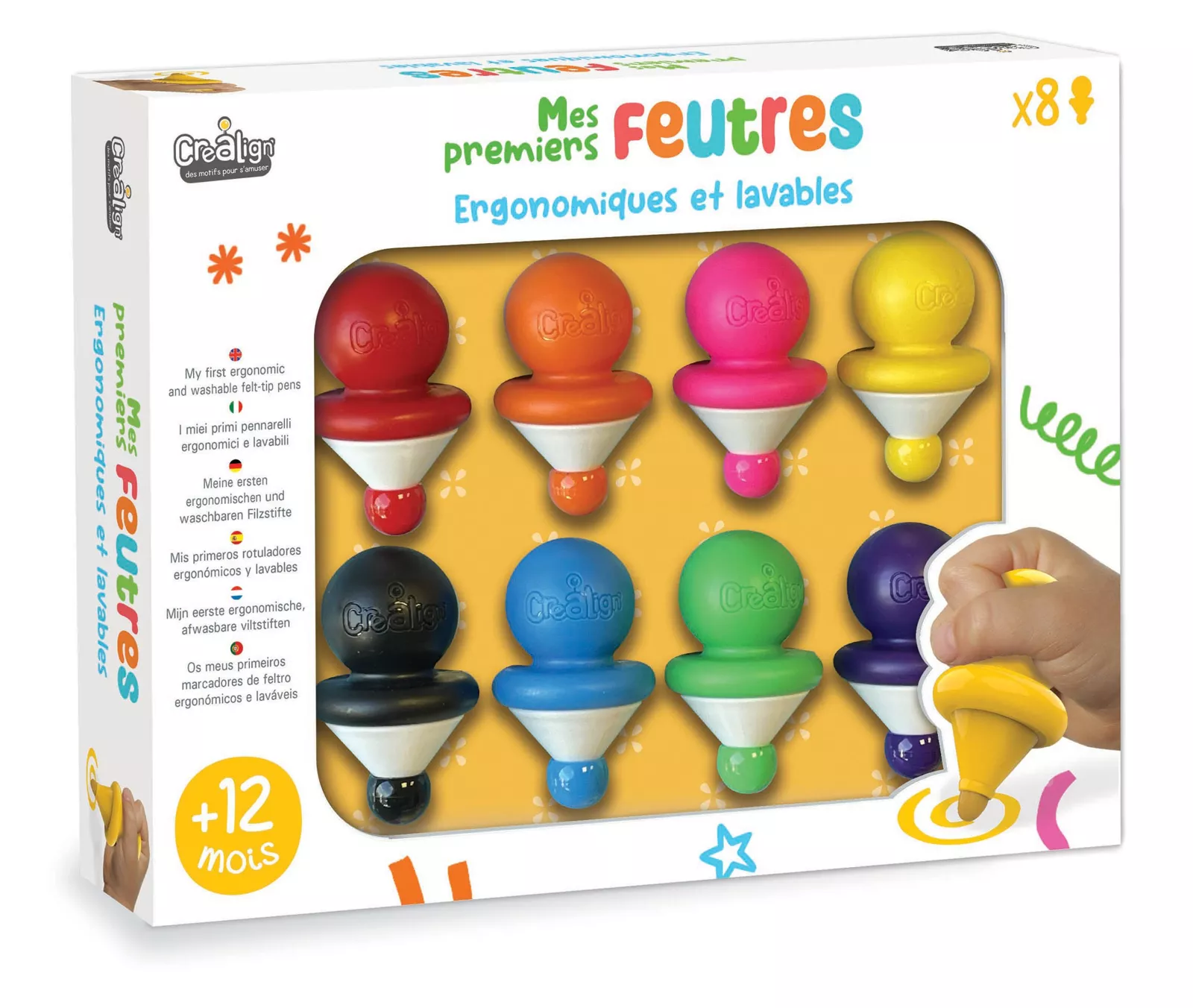 Mes premiers crayons Coffret de 9 - Créa Lign'