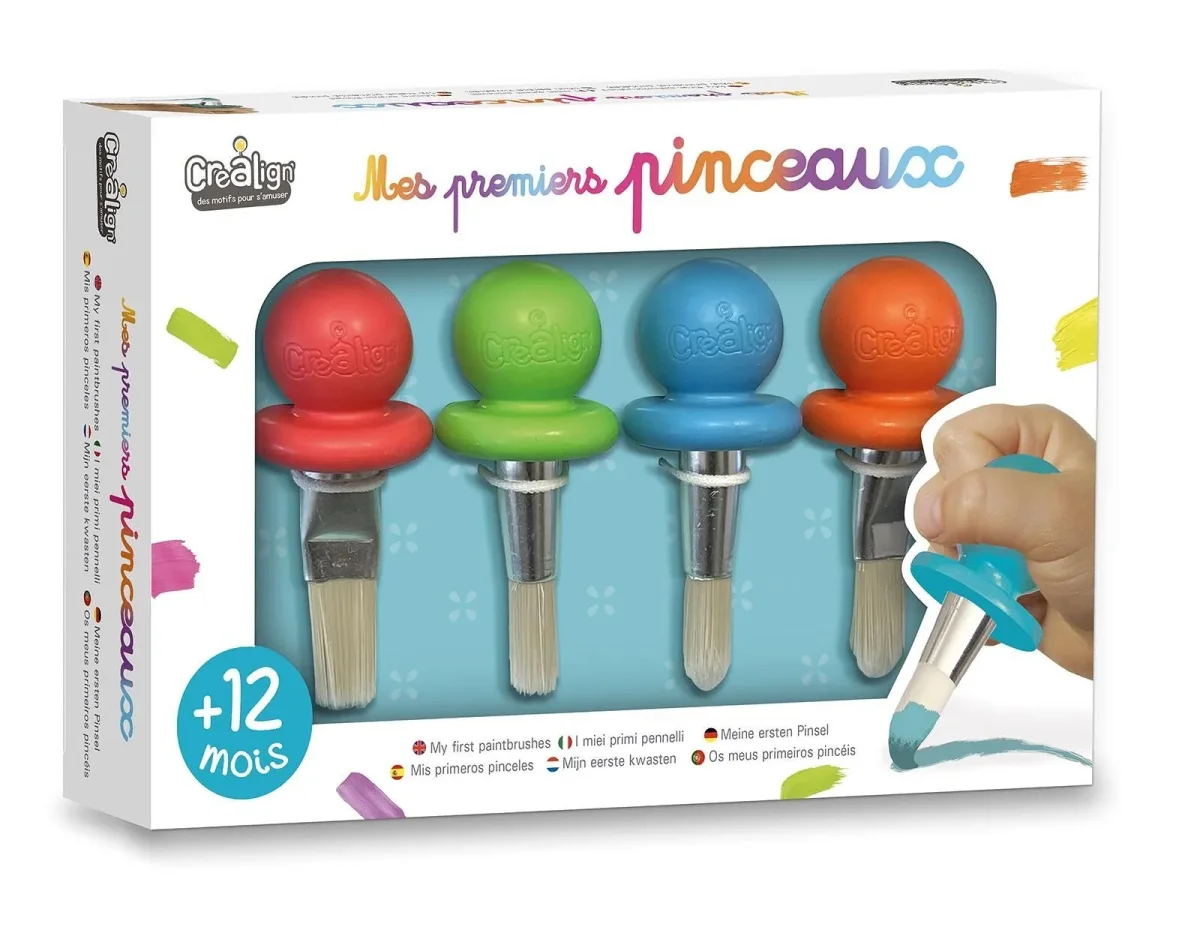 Mes premiers pinceaux Coffret de 4 - Créa Lign'