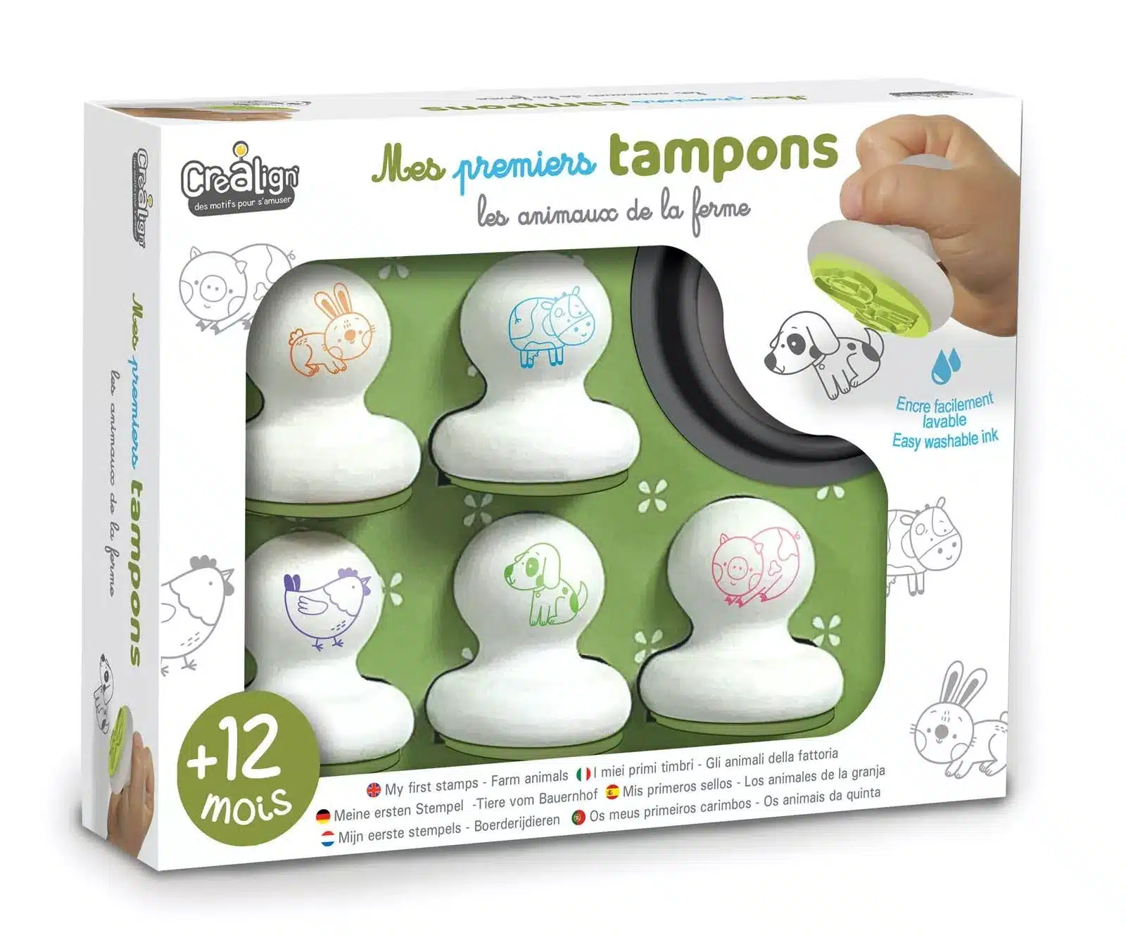 Mes premiers tampons Animaux de la ferme - Créa Lign'