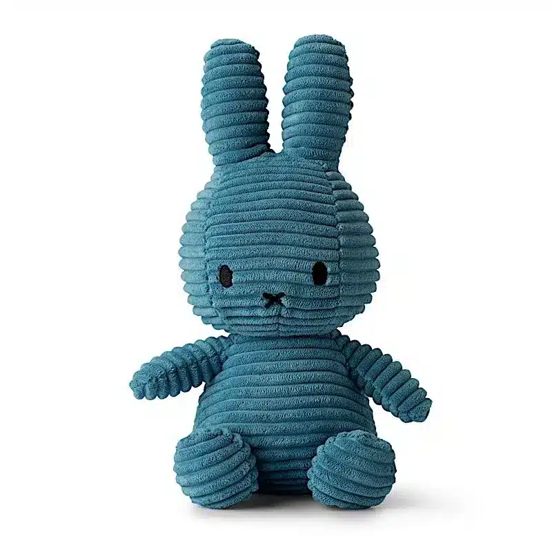 Miffy Velours côtelé 23cm Bleu Atlantique - Bon Ton Toys