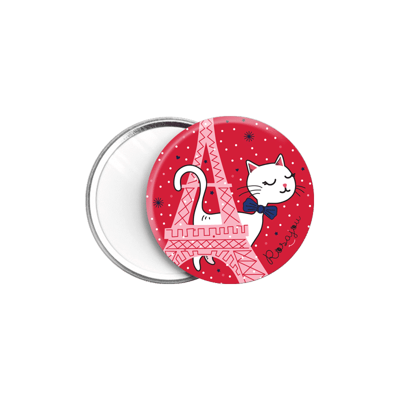 Miroir de poche enfant Chat - Rosajou