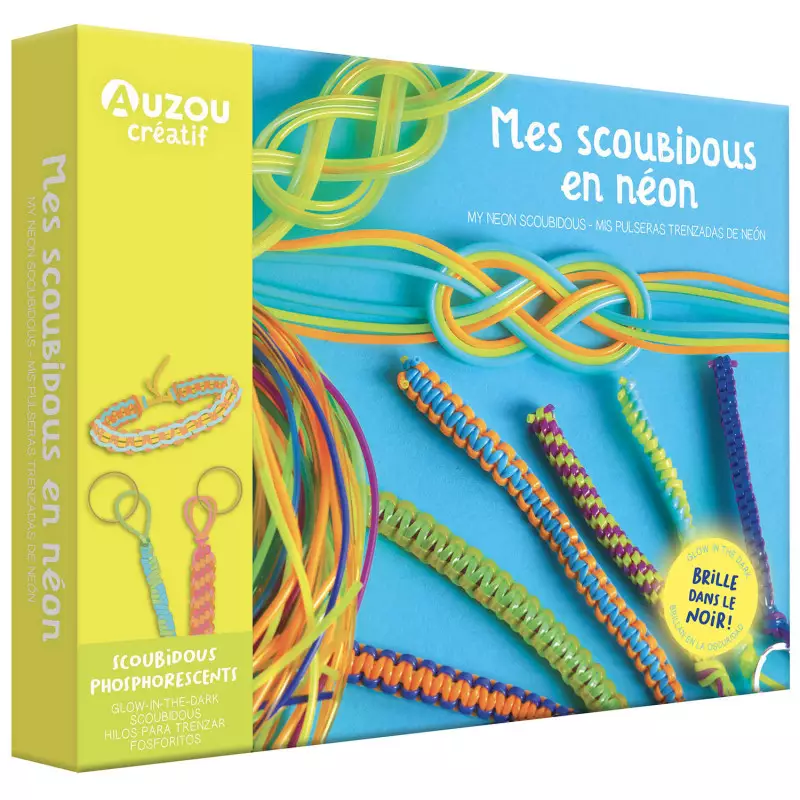 Mon coffret d'artiste Mes scoubidous en néon - Auzou