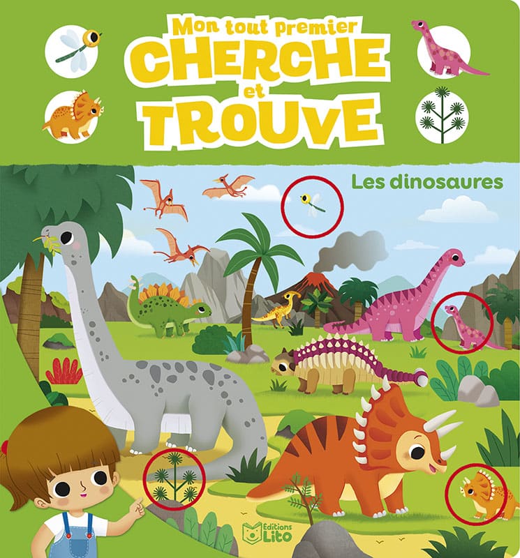 Mon tout premier cherche et trouve Les dinosaures - Editions Lito