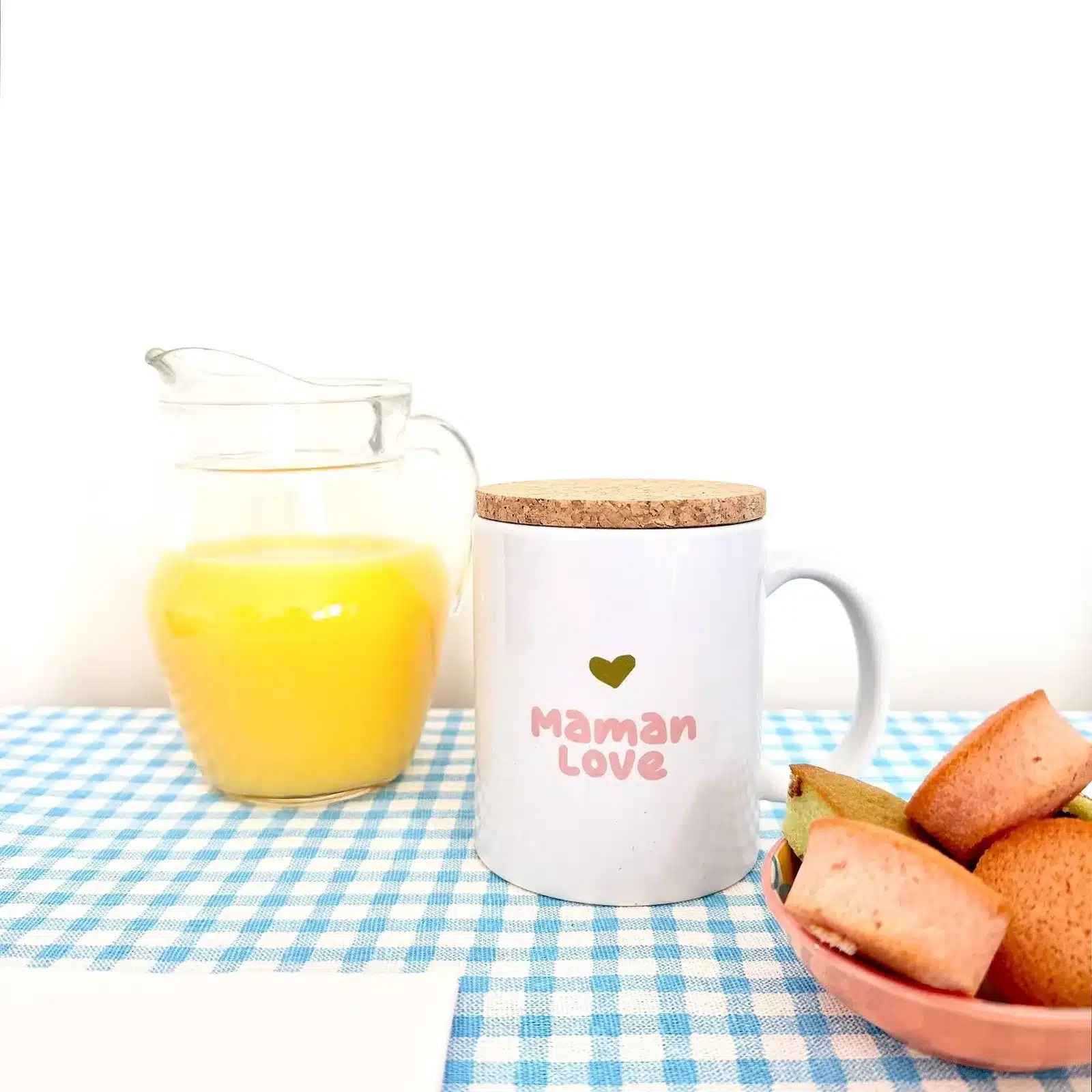 Mug Pop Maman Love avec son couvercle en liège - Marcel et Lily