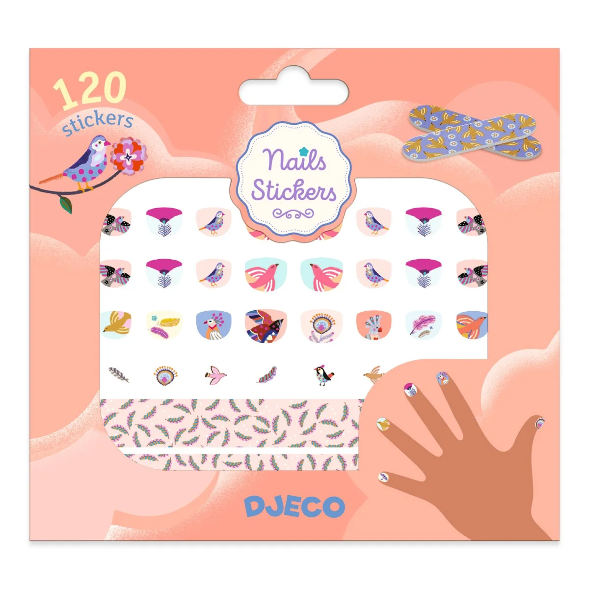 Nails stickers Plumes - Djeco