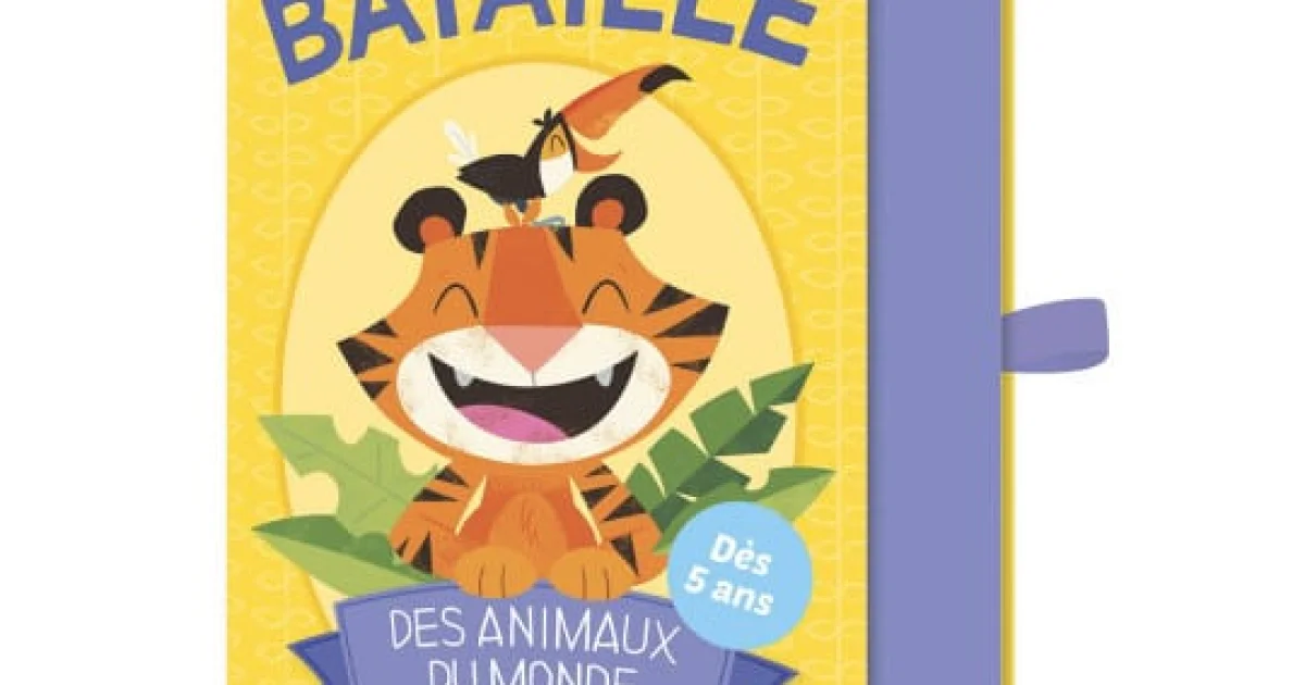 Jeu de cartes Bataille des animaux du monde - Auzou