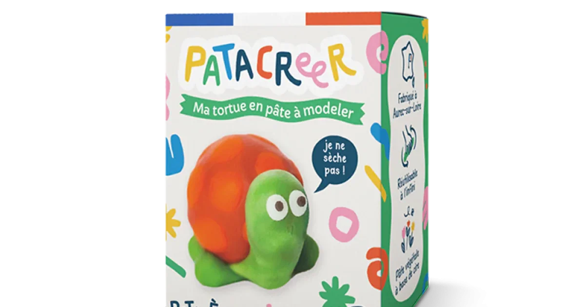 Kit à fabriquer Ma Tortue en Pâte à Modeler - Patacreer