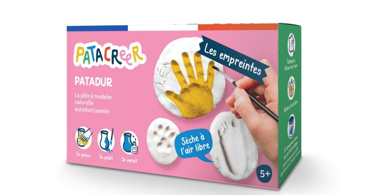 Kit à fabriquer Mes empreintes en Pâte à Modeler autodurcissante ...