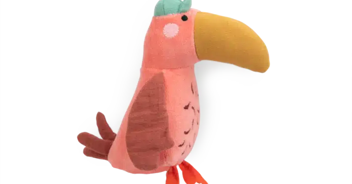 Peluche Toucan Cuddle Duvoplus – Jouet Qui Grince Pour Chien – 38x22x8 Cm – Multicolore