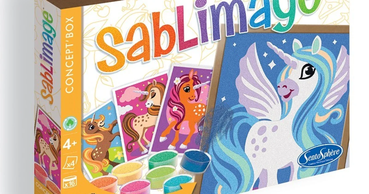 Sentosfera Mini – Sablimage De Unicornios – Kit De Arena Creativa Para Niños De 4 Años O Más