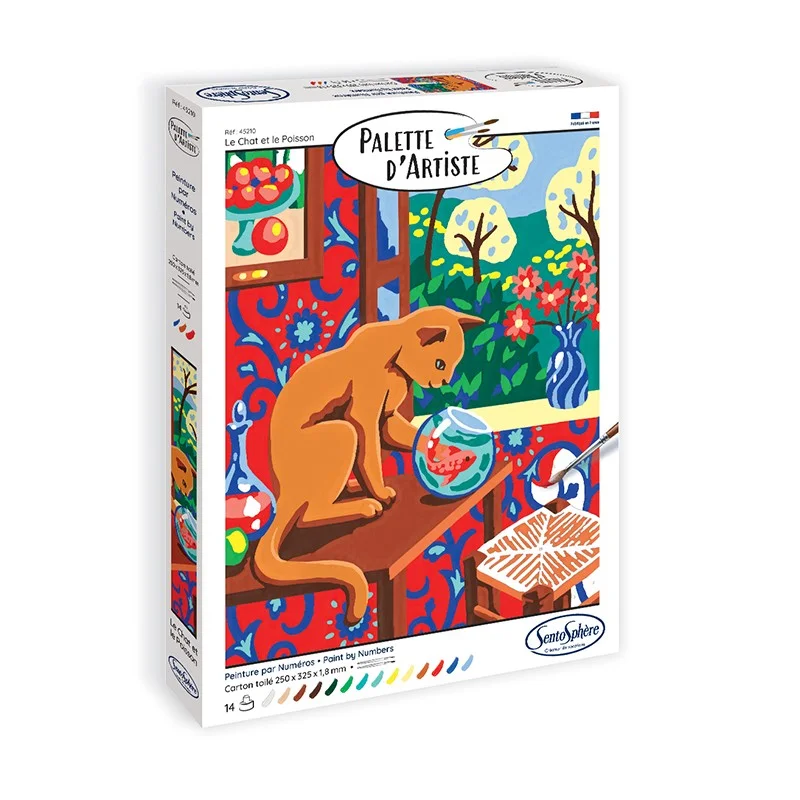 Palette d'artiste Le chat et le poisson - Sentosphère