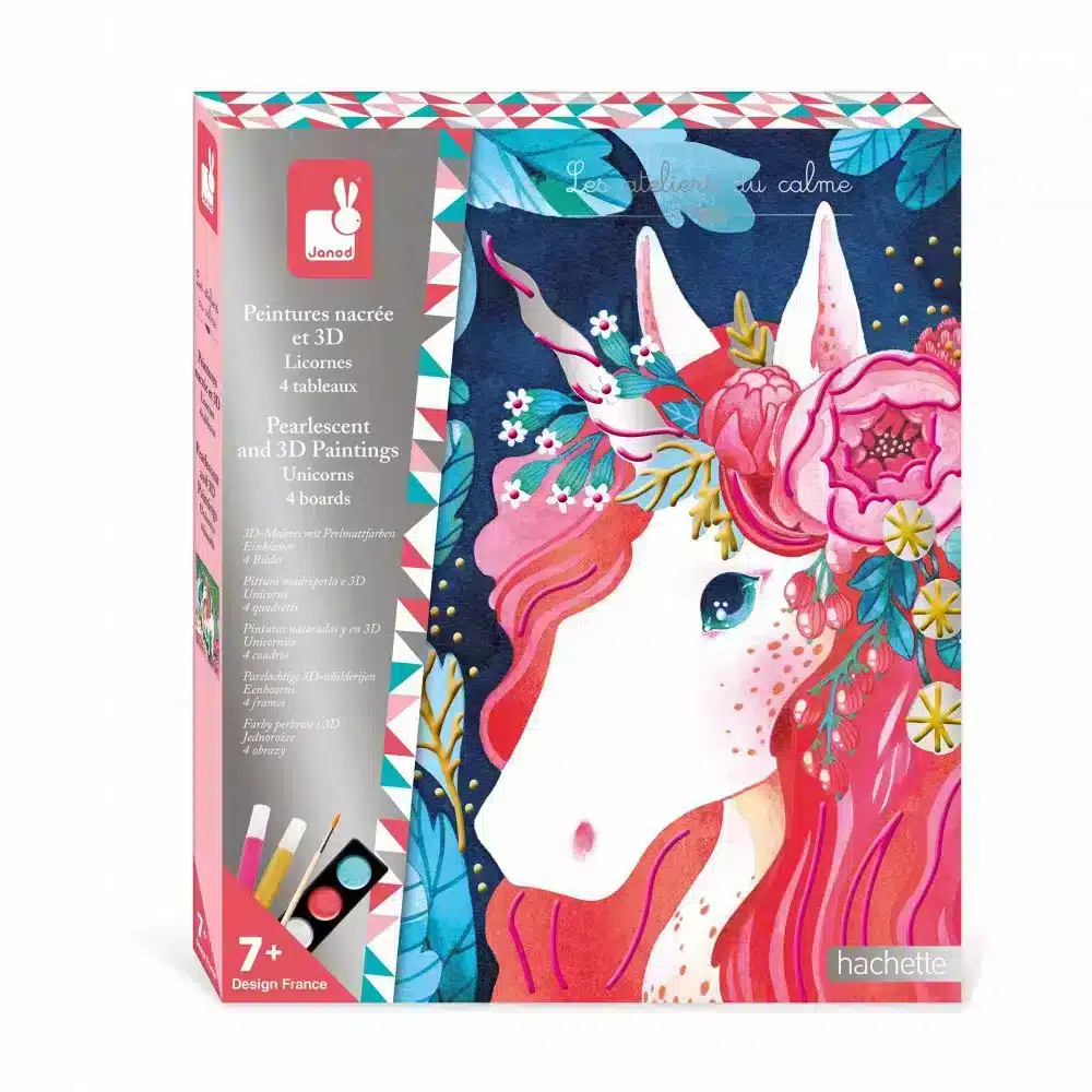 Peinture 3D et nacrée Licorne - Janod