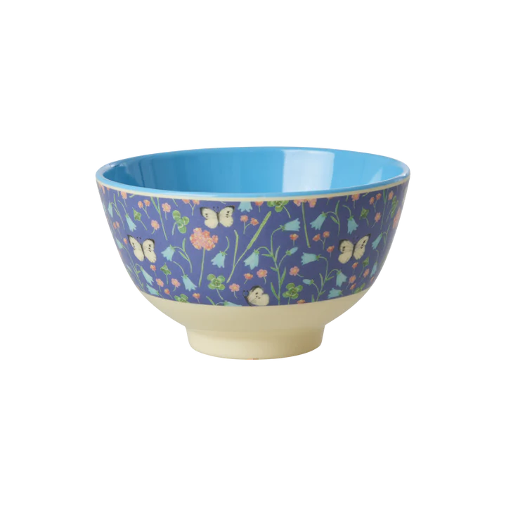 Petit bol mélanine Bleu marine Champ de papillons - Rice