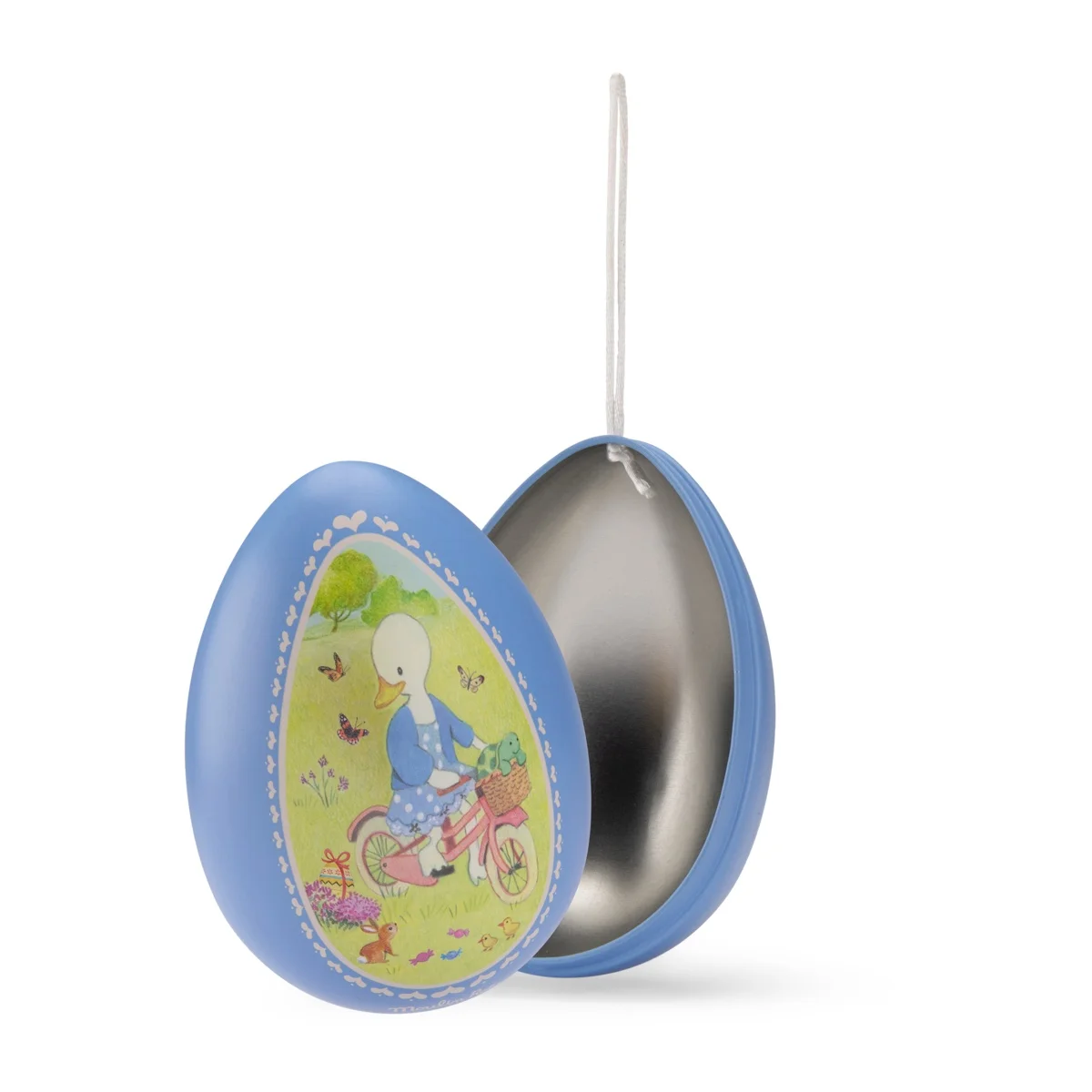 Petit œuf métal bleu La grande famille - Moulin Roty